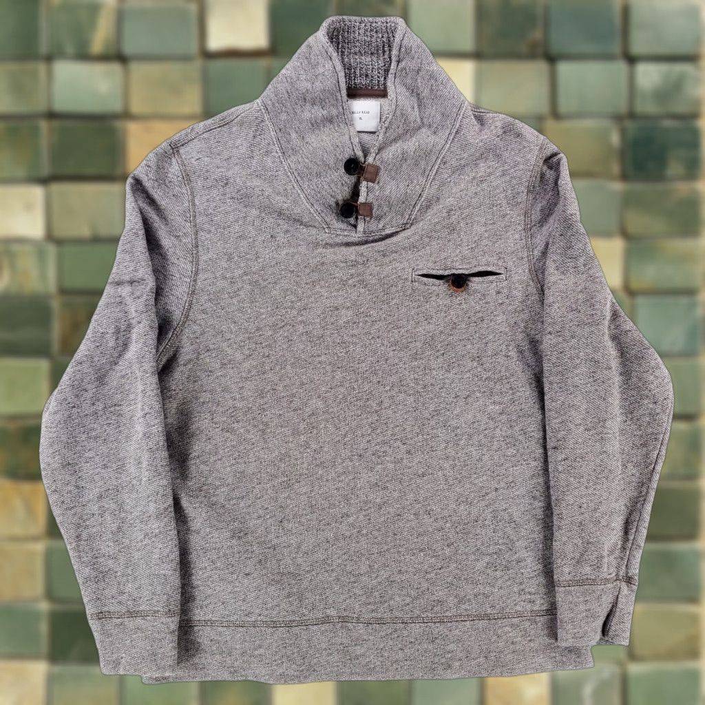 Billy Reid Billy Reid Sweatshirt Shawl Collar Pullover Long Sleeve Gray Mens XL Shirt Size US XL / EU 56 / 4 - 1 Thumbnail