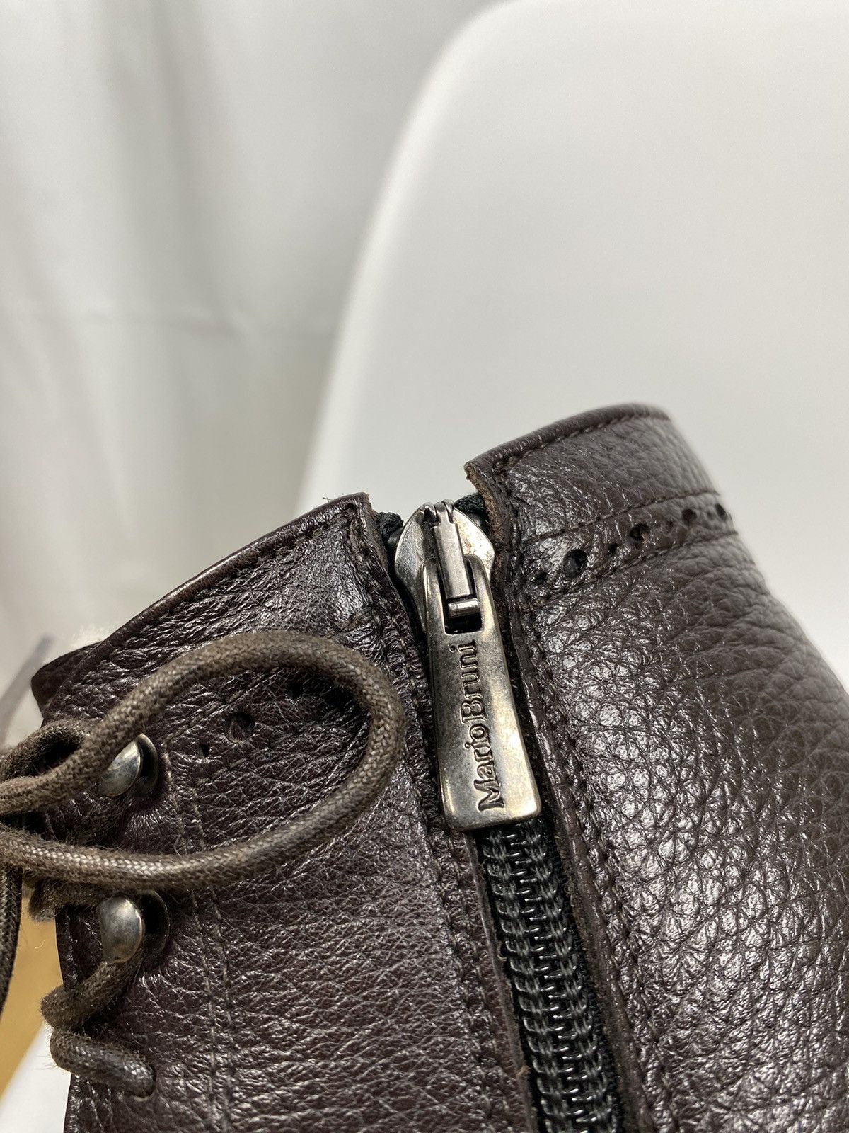 Mario Bruni Mario Bruni Brown Leather Brogues Natural Fur Trim size 41 Size US 8 / EU 41 - 8 Thumbnail