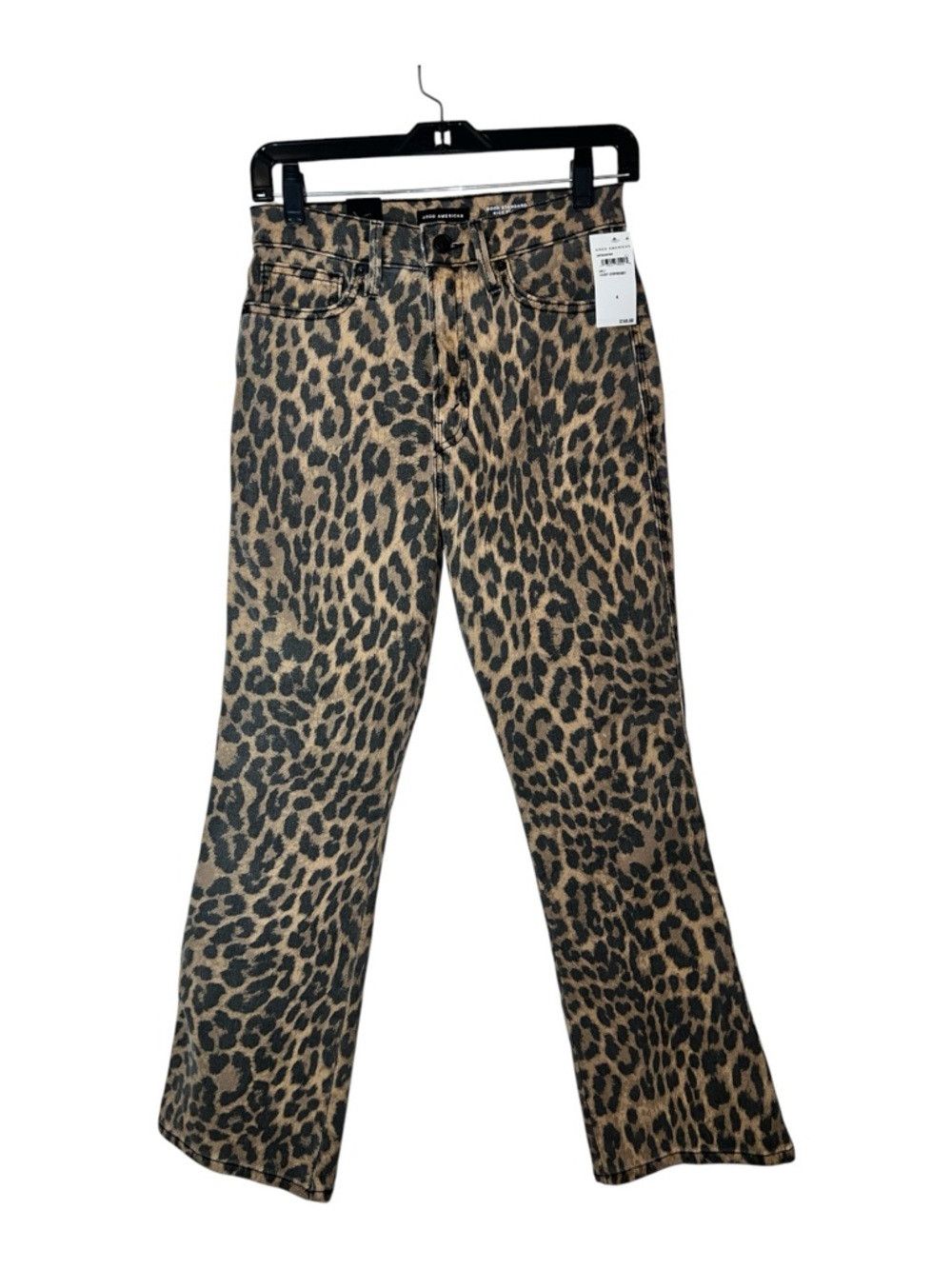 Good American Good American Good Standard Kick Flare Jeans Leopard Print Size 27" / US 4 / IT 40 - 3 Thumbnail