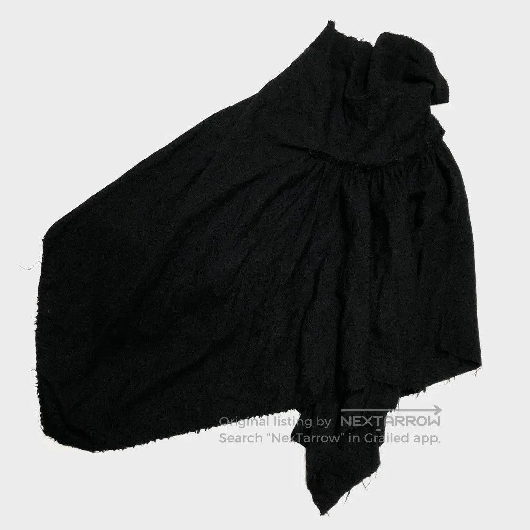 Comme des Garcons black abstract draped skirt by comme des garcons. Size 22" - 3 Thumbnail
