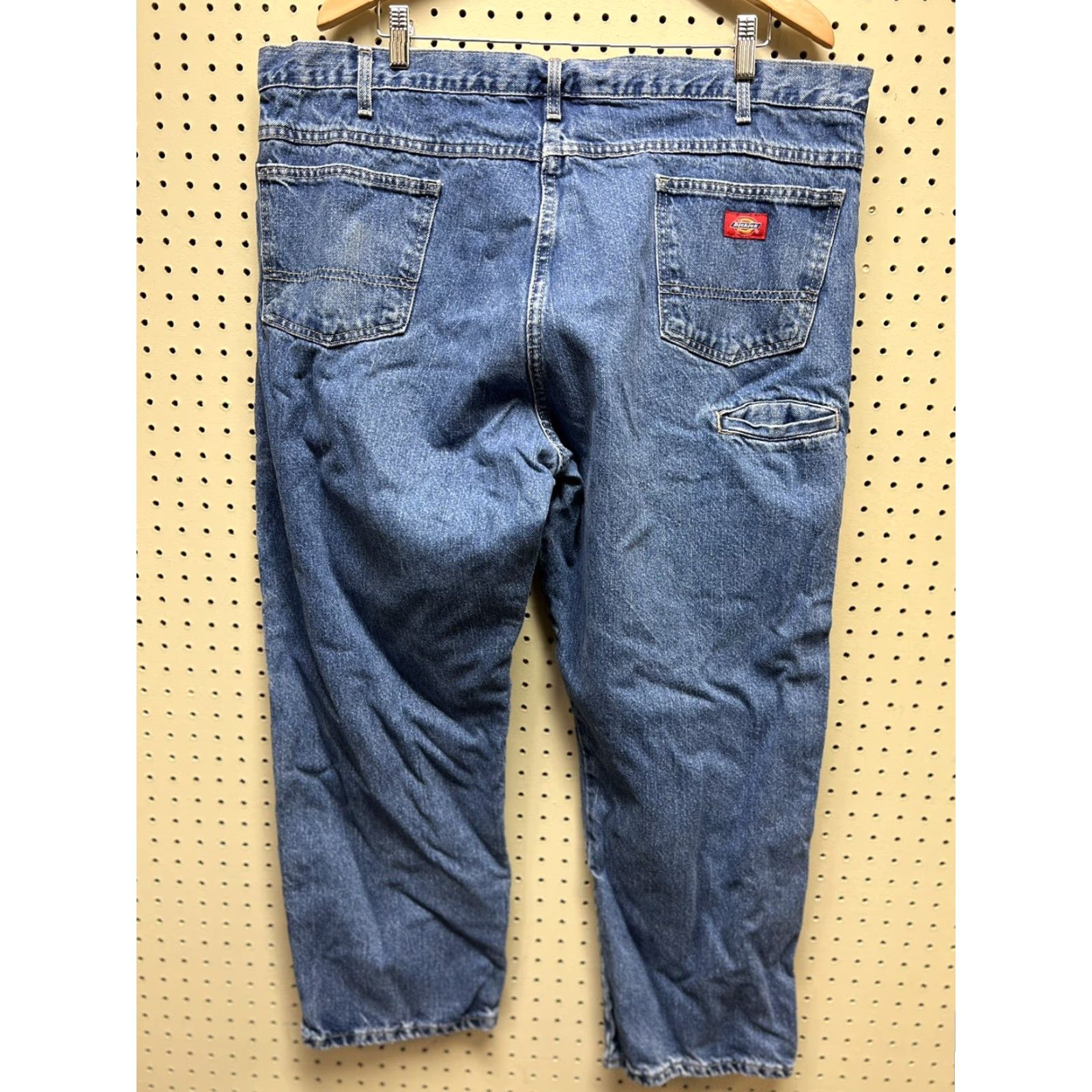 Dickies Dickies Double Knee Work Pants - Denim - Workwear - Mens 42 x 30 - Blue - 90s USA Carpenter Style - Regular Fit, 5-Pocket, Belt Loops, Zipper Closure Size US 42 / EU 58 - 2 Thumbnail