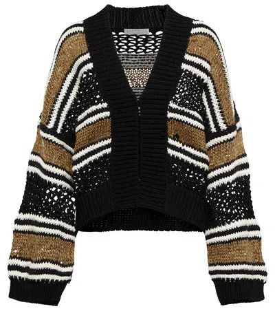 Brunello Cucinelli o1y0725 Cardigan in Multicolor Size L / US 10 / IT 46 - 1 Thumbnail
