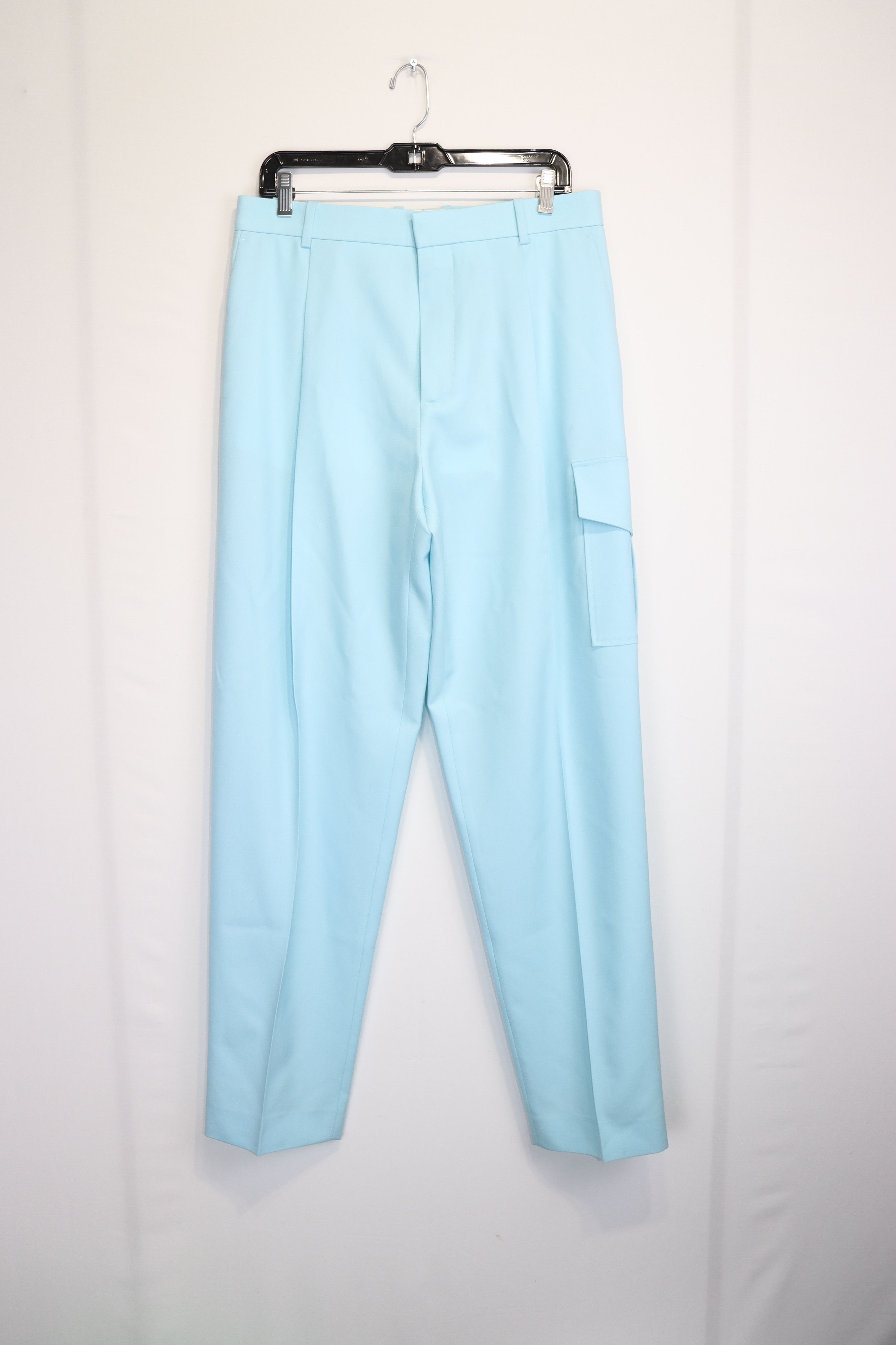 Bottega Veneta o1rshd1 Light Wool Twill Trousers in Pale Blue Size US 34 / EU 50 - 1 Thumbnail