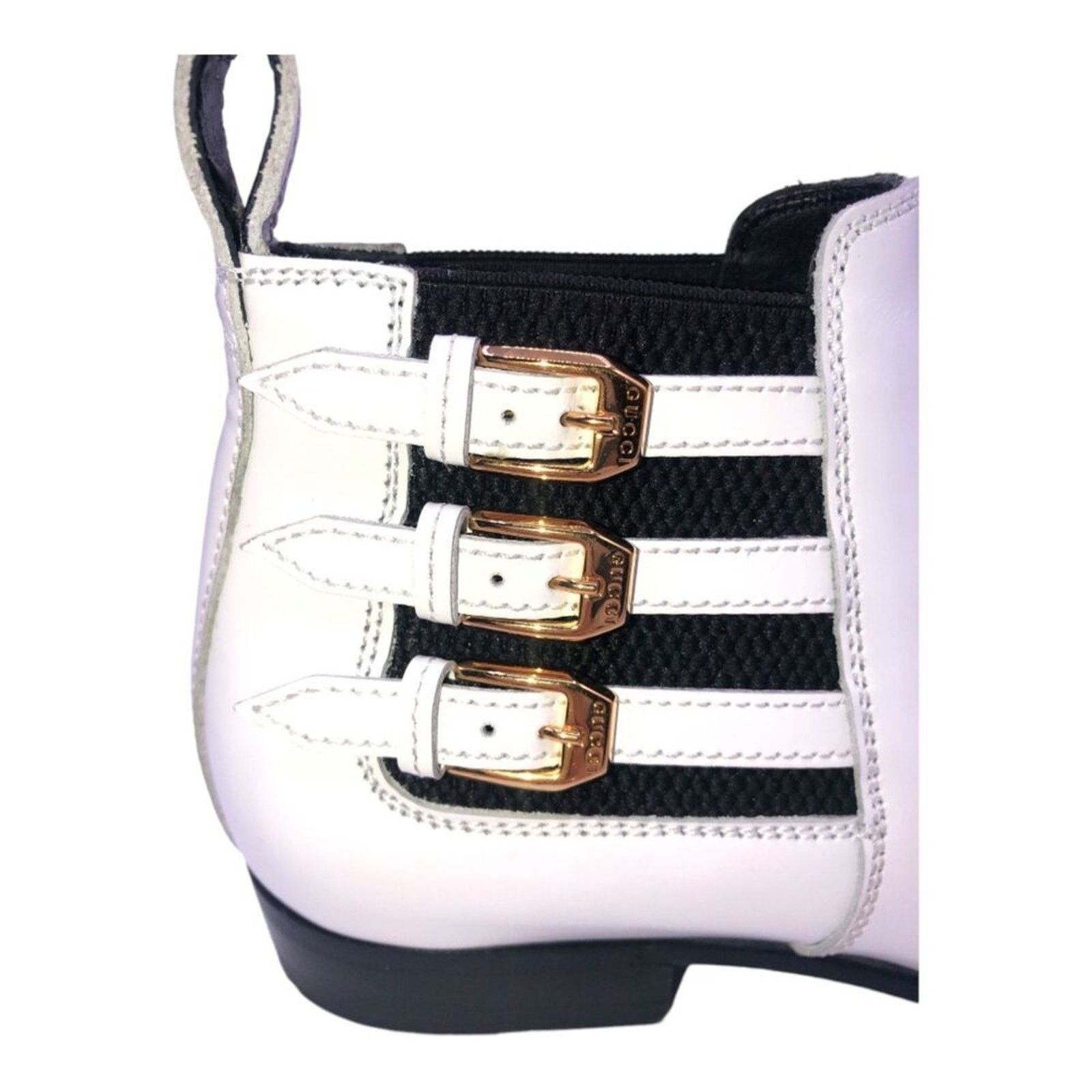 Gucci GUCCI Cordovan Lux Leather ankle boots in Great White 36 Size US 6 / IT 36 - 9 Thumbnail