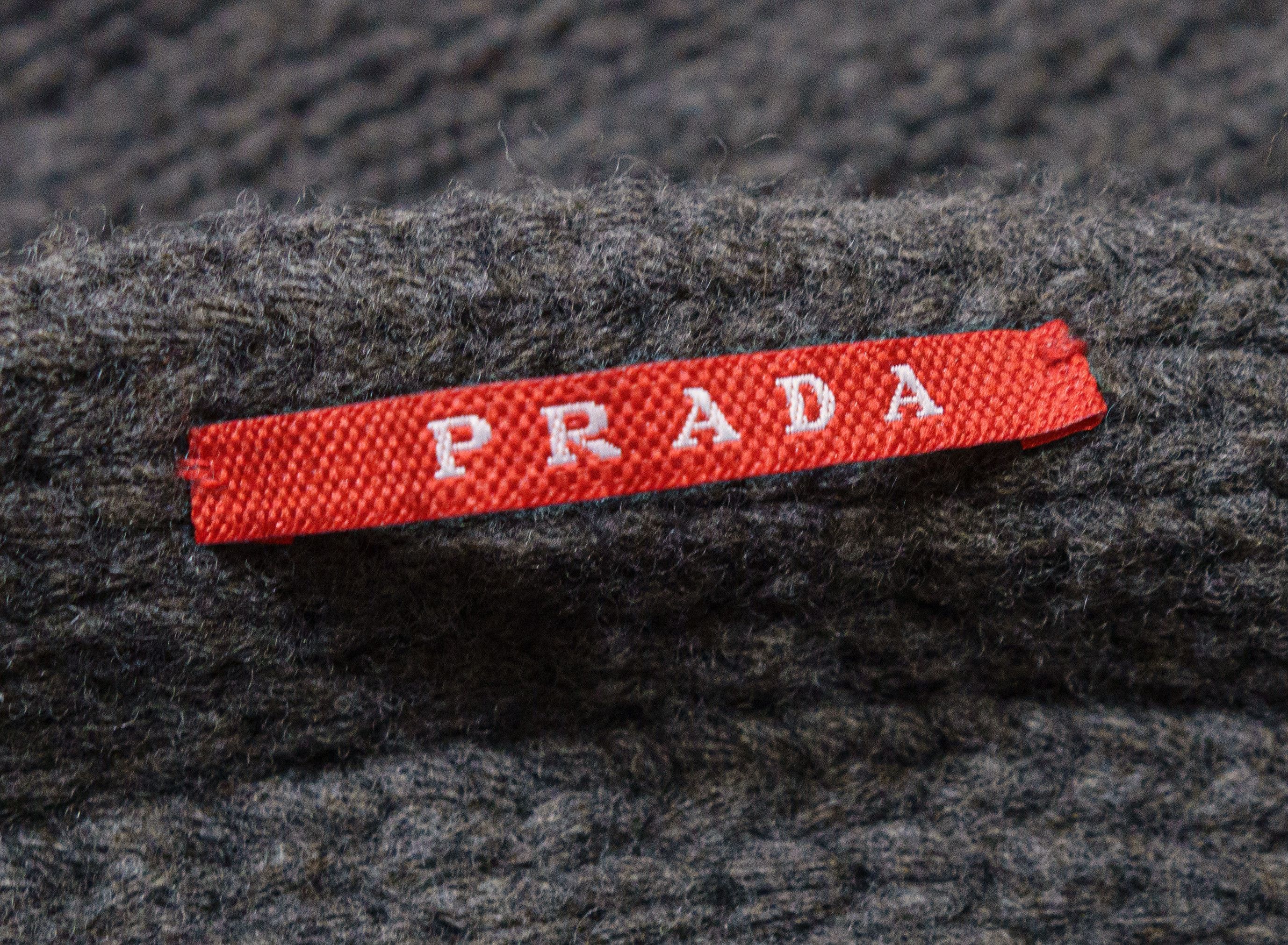 Prada 00S Wool Cable Knit Scarf Vintage Size ONE SIZE - 4 Thumbnail