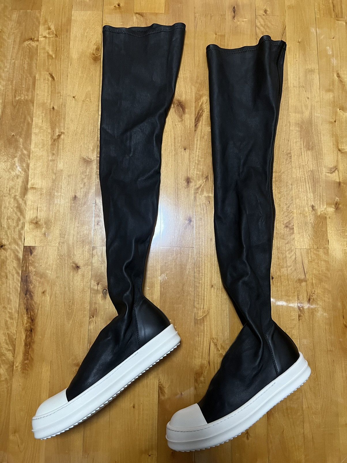Rick Owens Rick owens mainline leather thigh high stocking sz 38.5 Size US 8.5 / IT 38.5 - 3 Thumbnail