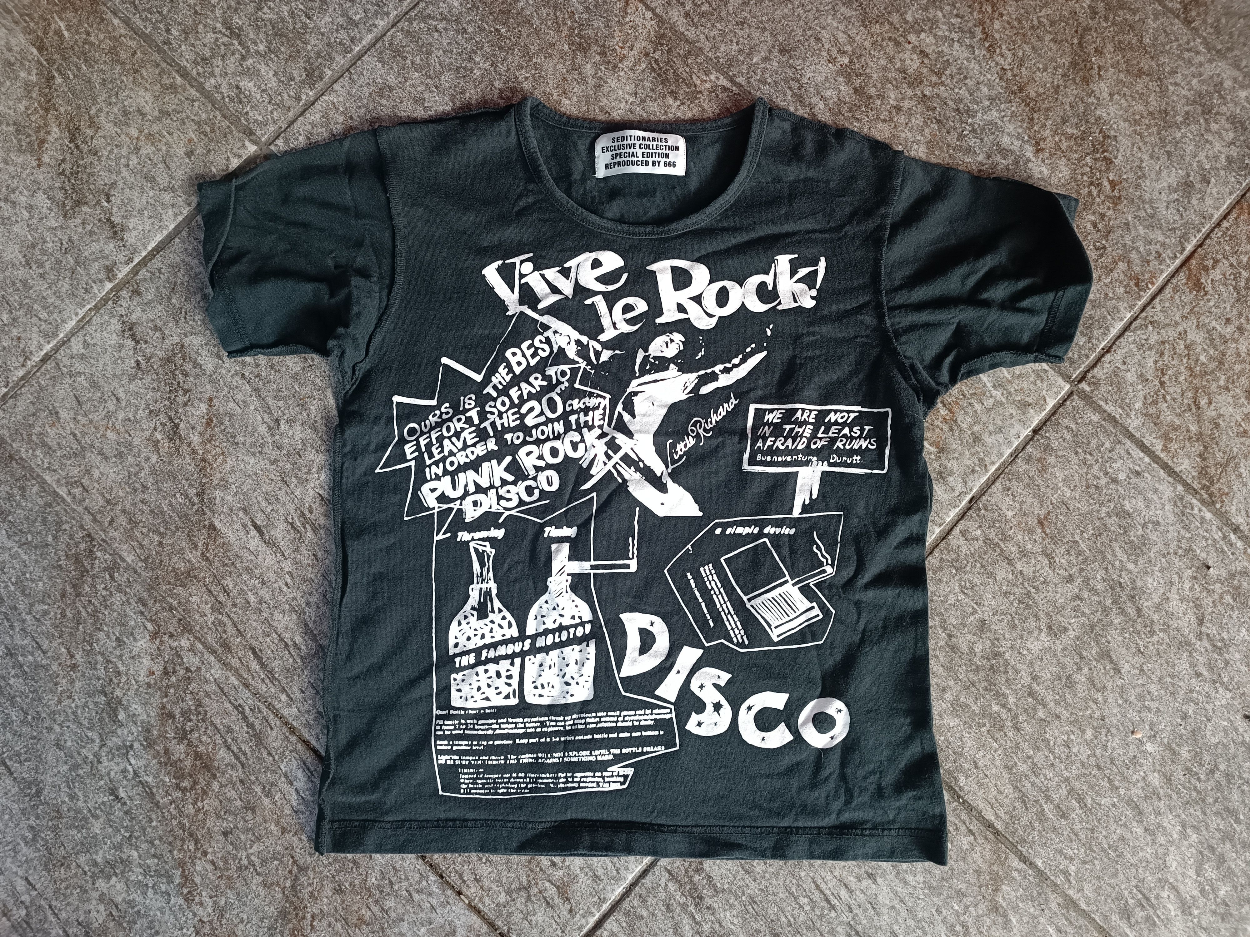 image of Band Tees x Seditionaries Vive Le Rock in Black, Men's (Size Small)