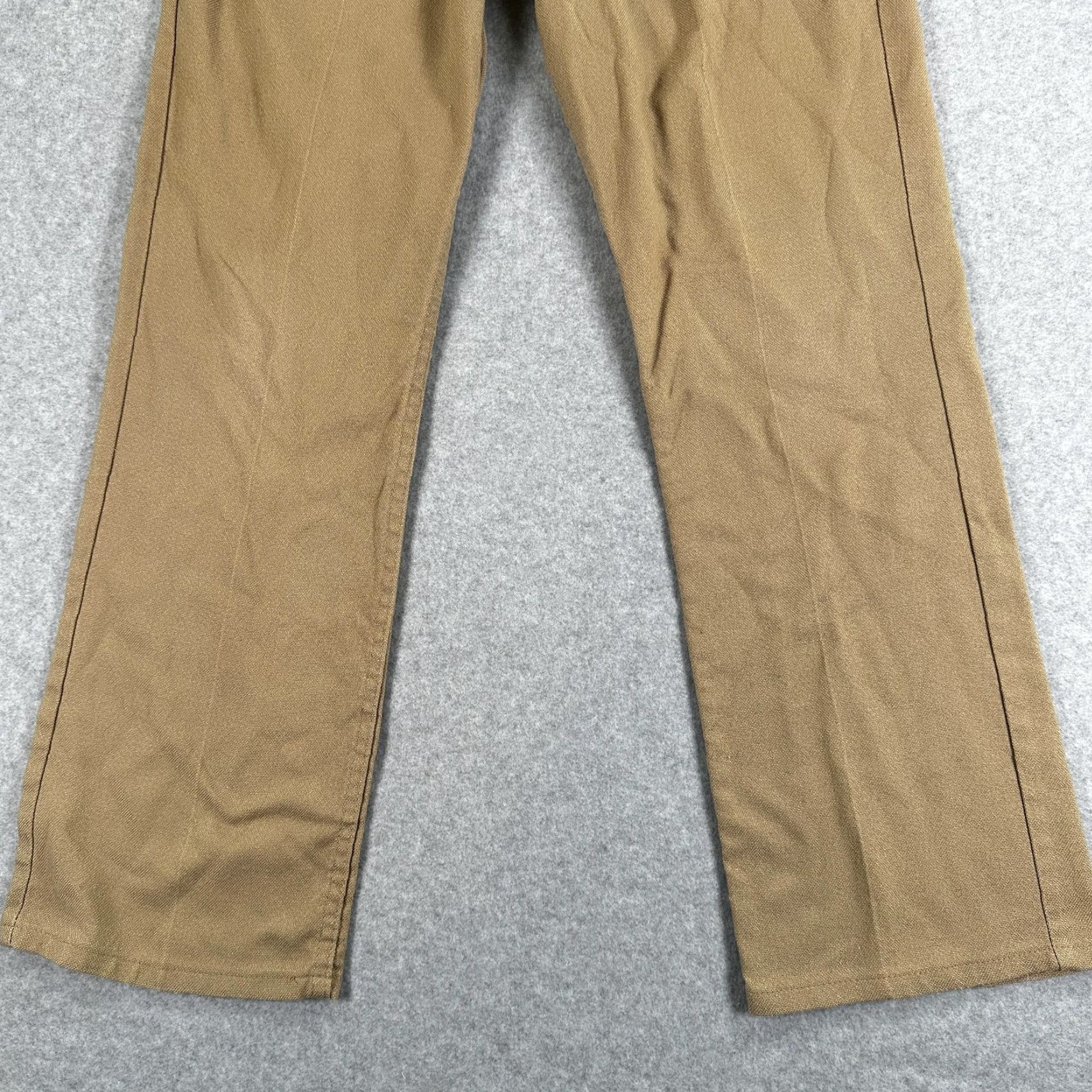 Levi's VINTAGE Levi's Sta-Prest Pants Mens 34x30 Brown Bootcut Canvas USA Workwear Size US 34 / EU 50 - 3 Thumbnail