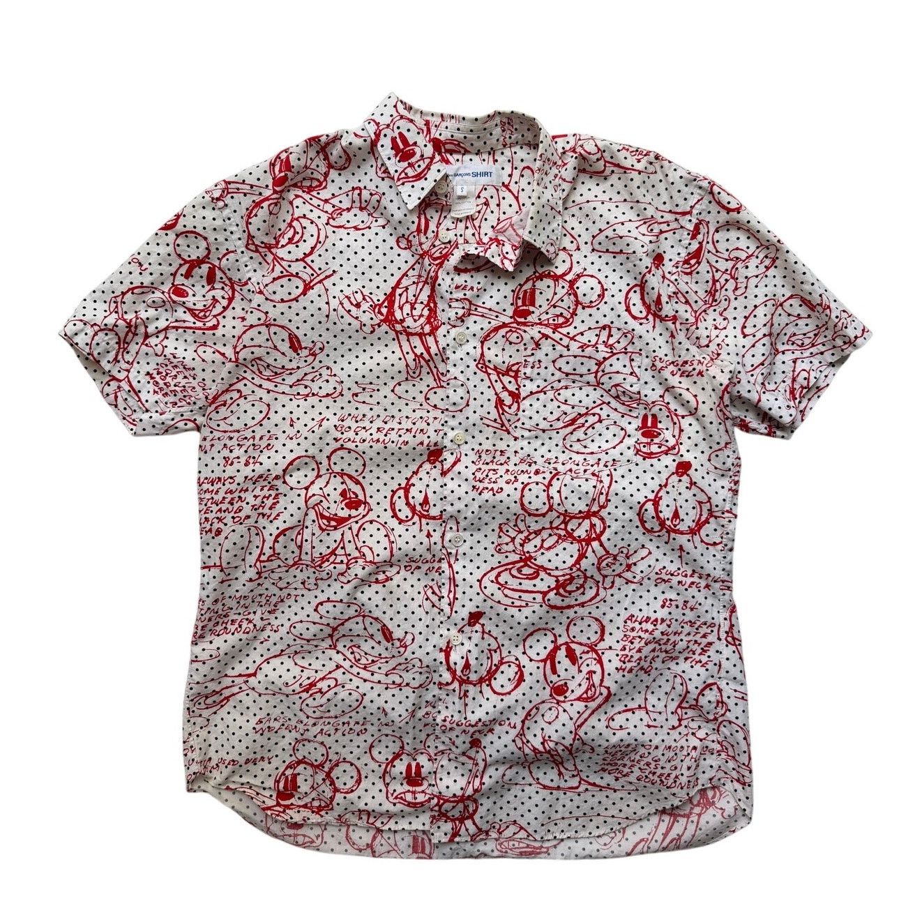 Comme Des Garçons Shirt Disney Mickey Button Up Shirt AW13