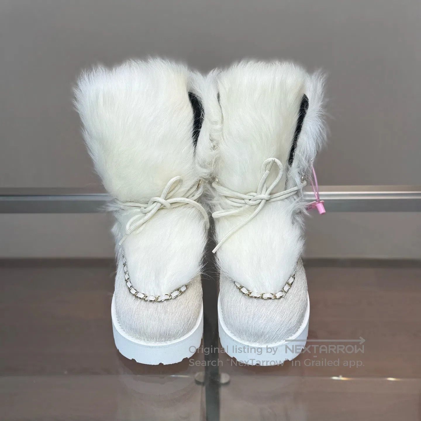 Chanel Chanel Chain-strap leather mid-calf boots Size US 6.5 / IT 36.5 - 5 Thumbnail