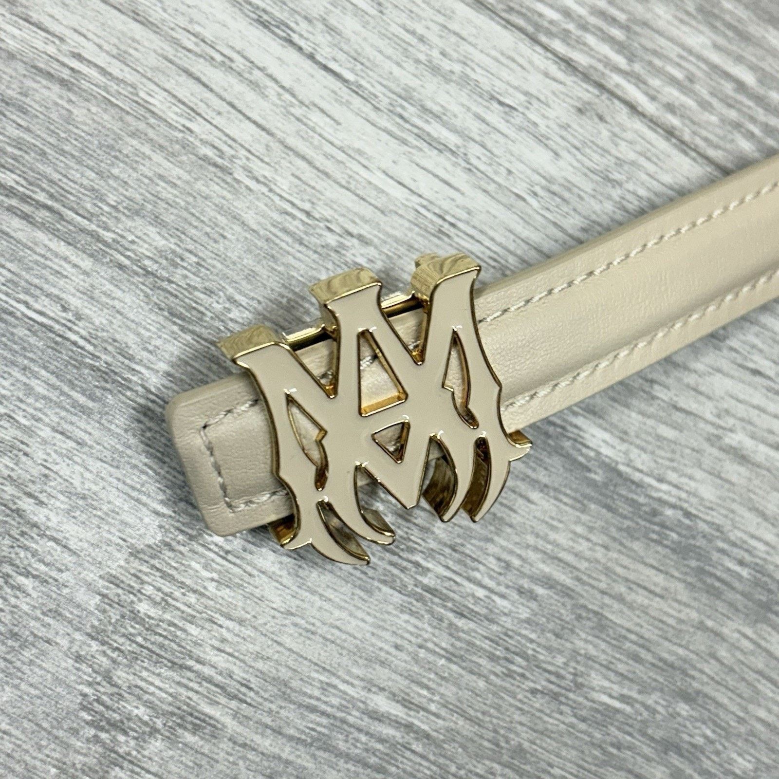 Amiri Amiri Nappa Belt ' Alabaster ' | BRAND NEW! Size 34 - 2 Thumbnail