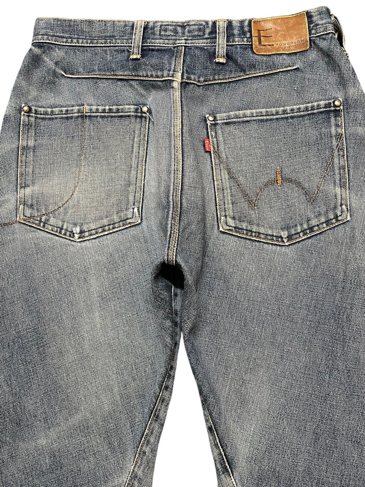 Edwin Vintage Edwin E-Function Blue Faded Wash Clawmark Loose Fits Size US 30 / EU 46 - 5 Thumbnail