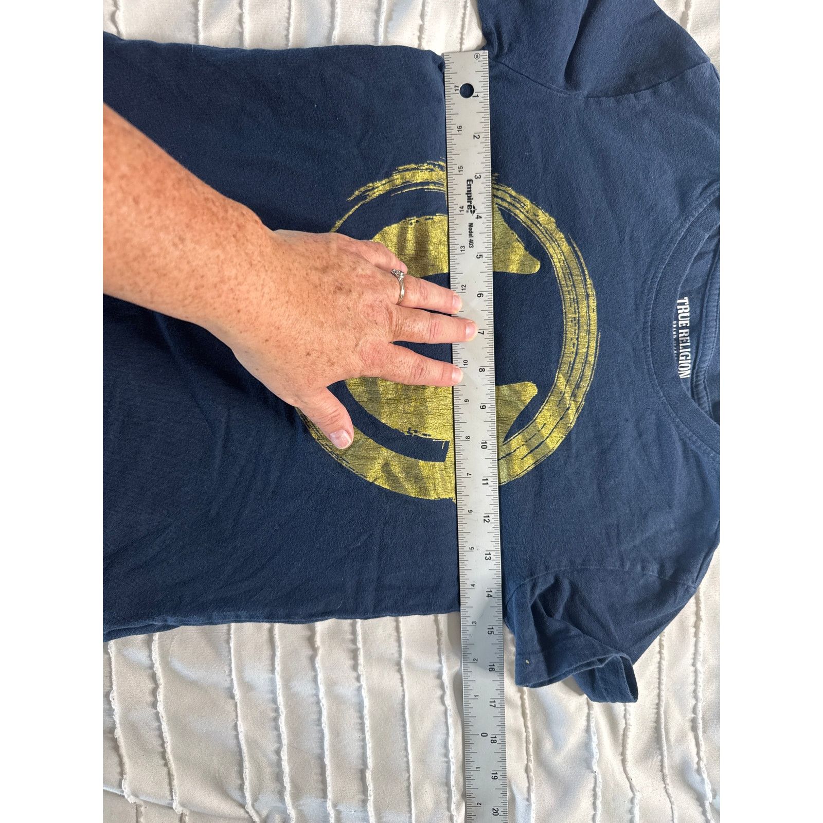 True Religion True Religion Kids Navy Blue Tee – Size Small – Gold Logo Size S / US 4 / IT 40 - 4 Thumbnail