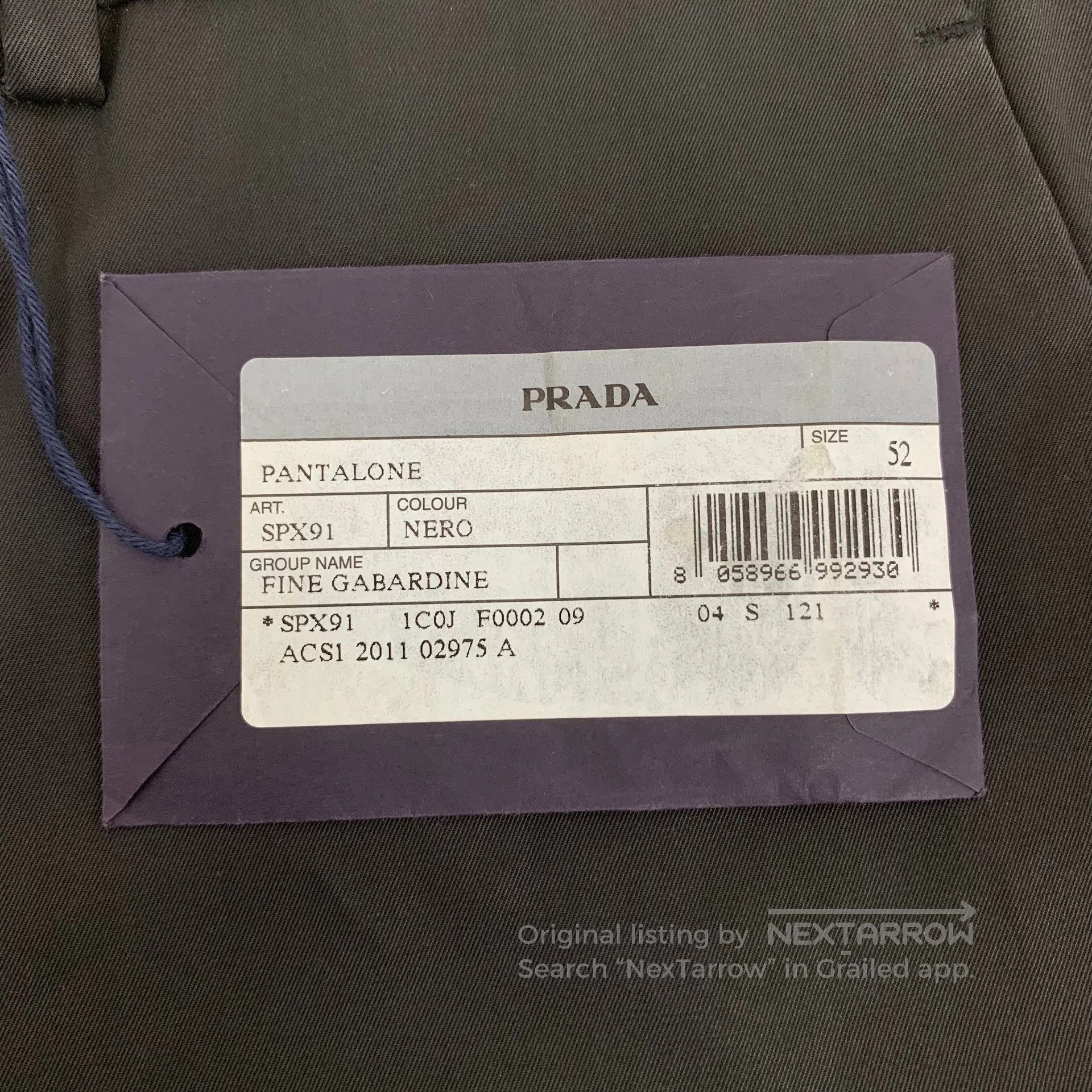 Prada Prada Black Cotton Casual Pants| Size US 36 / EU 52 - 8 Thumbnail