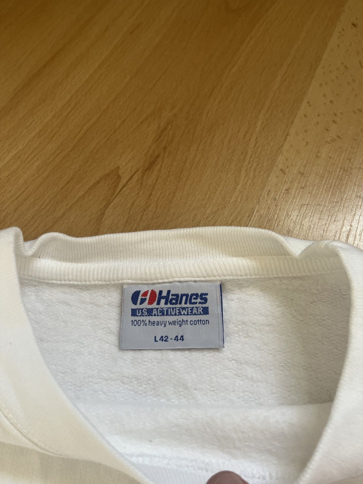 Hanes Roland Garros x Hanes white vintage sweatshirt Size US L / EU 52-54 / 3 - 7 Thumbnail