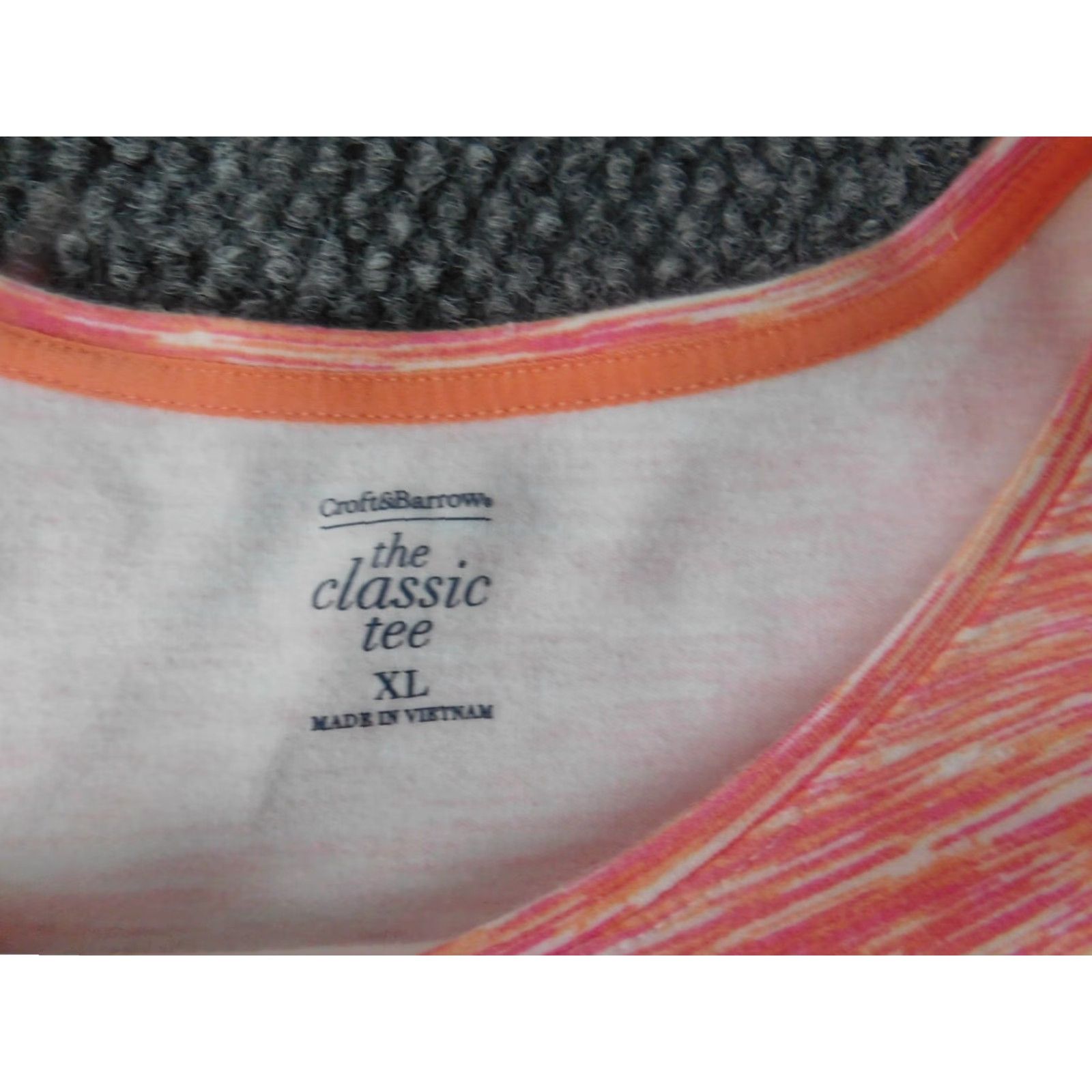 Croft & Barrow Croft & Barrow Womens Blouse XL Pink Crew Neck Short Sleeve Polyester Rayon Croft & Barrow Geometric Casual Classic Stretch 200? Size XL / US 12-14 / IT 48-50 - 5 Thumbnail