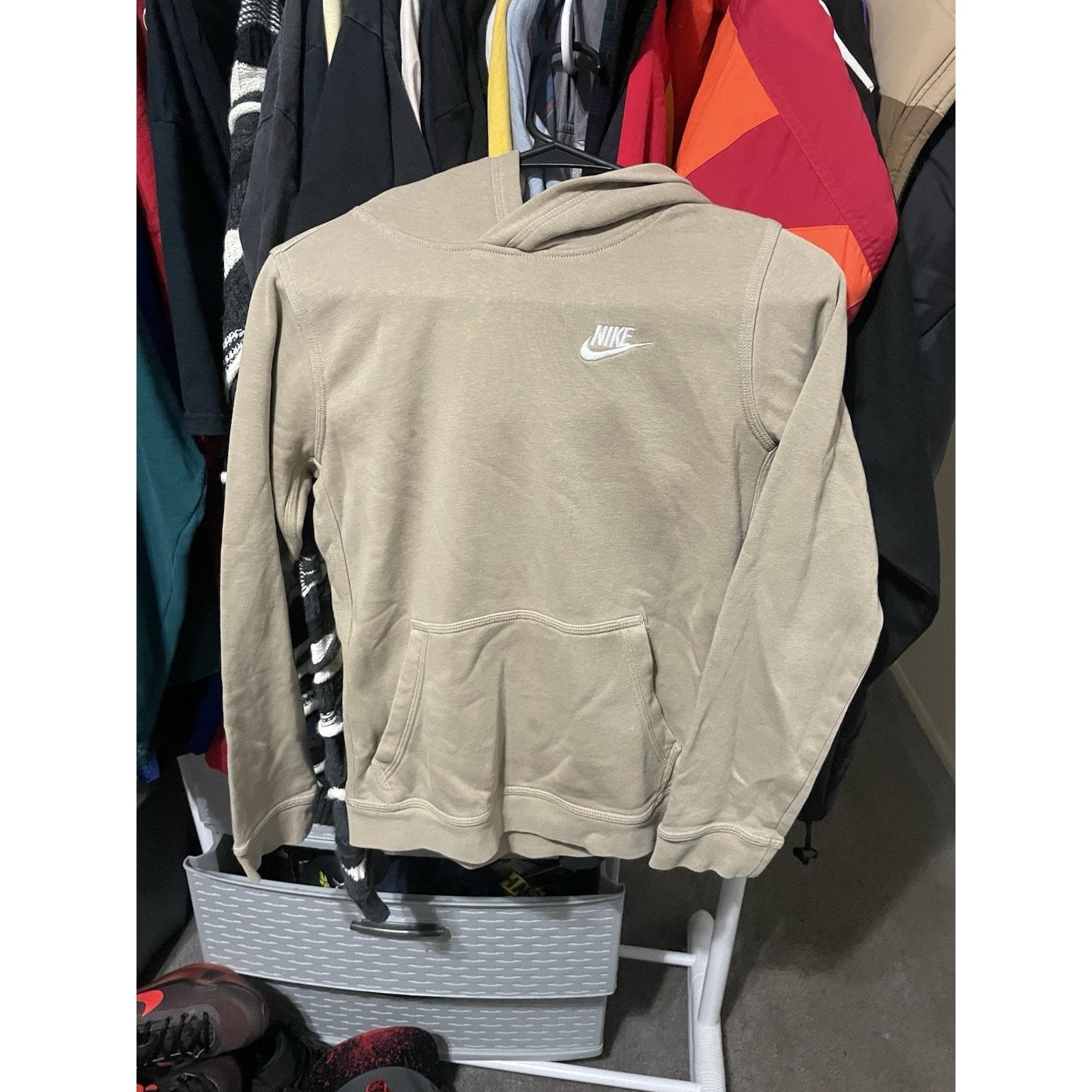 Nike Size Youth Large(12-14yo)- Nike Beige Cotton Blend Hoodie Size US XXS / EU 40 - 1 Thumbnail