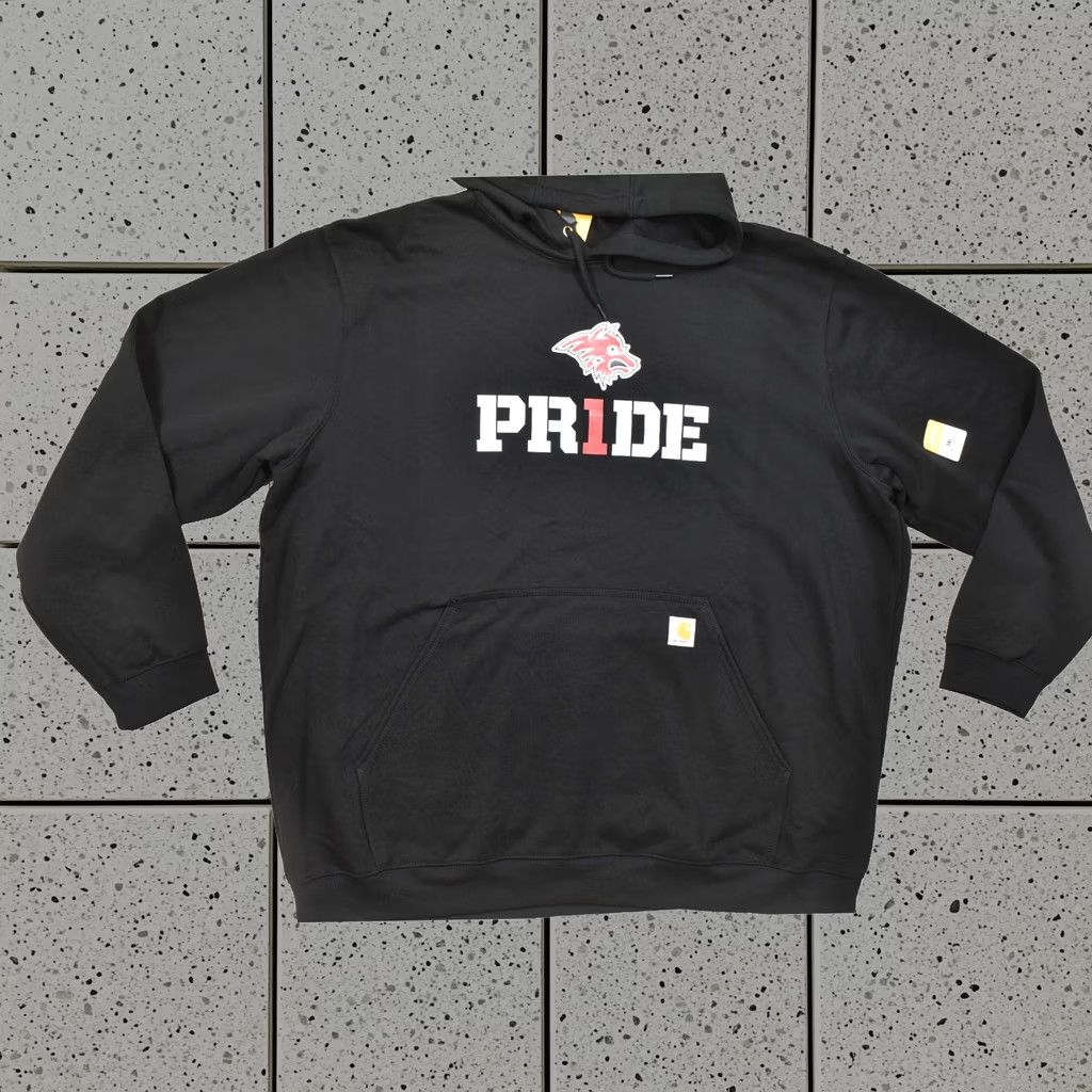 Carhartt Hoodie 3xl Black Loose Fit Midweight Sweatshirt Wolf Graphic Pride K121 Mens, Men's (Size Xxl)