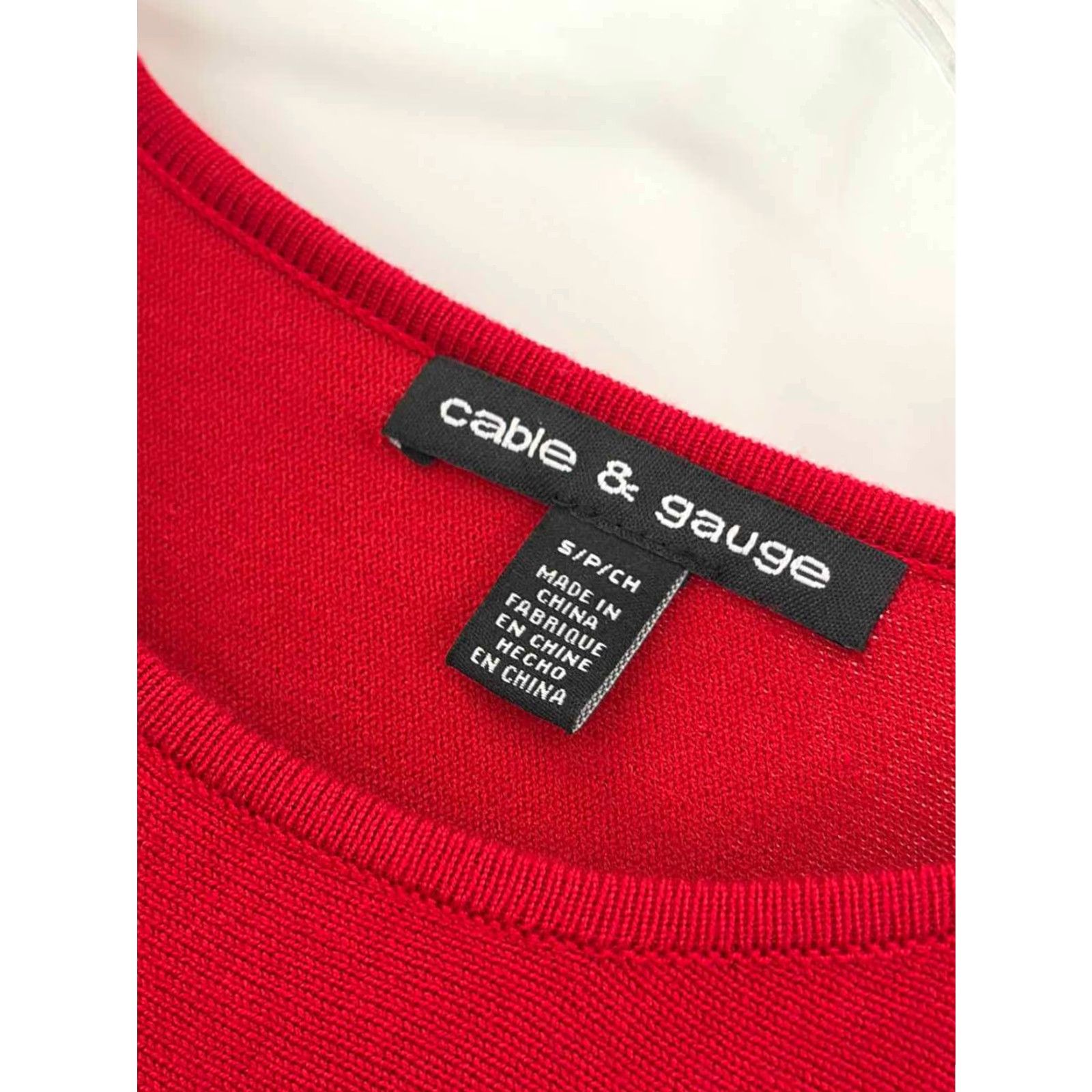 Vintage Pre-Owned Cable & Gauge Red Size Small Sweater Size S / US 4 / IT 40 - 6 Thumbnail
