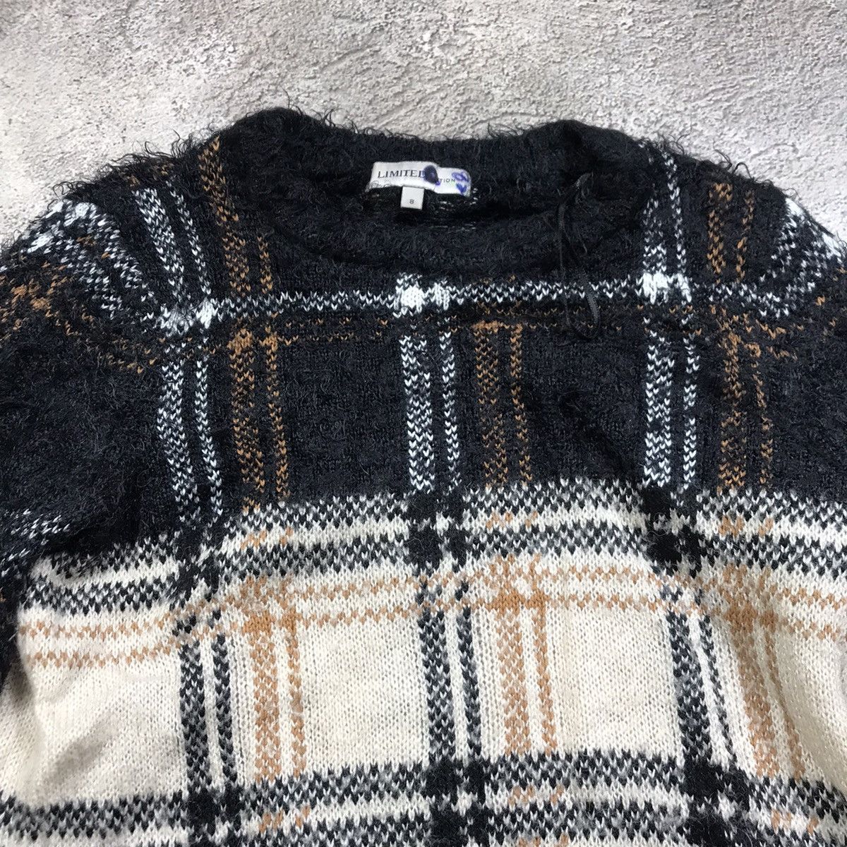 Vintage Vintage 90s Plaid Knit Sweater Oversized Preppy Grunge M Size M / US 6-8 / IT 42-44 - 3 Thumbnail
