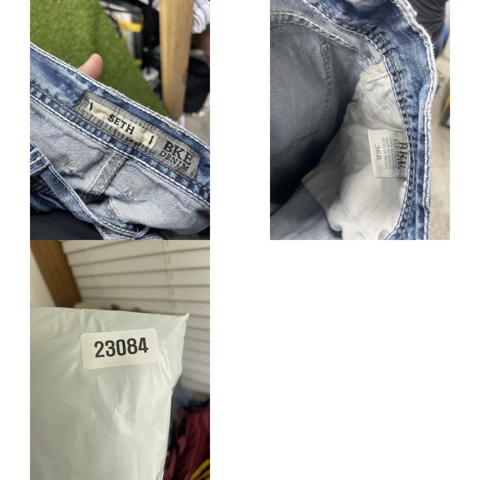 Vintage BKE Jeans Mens 36 Seth Straight Leg Distressed Light Wash 36x28 Blue Buckle 3D Y2K 90s 2000s Jeans Mens Size US 36 / EU 52 - 8 Thumbnail