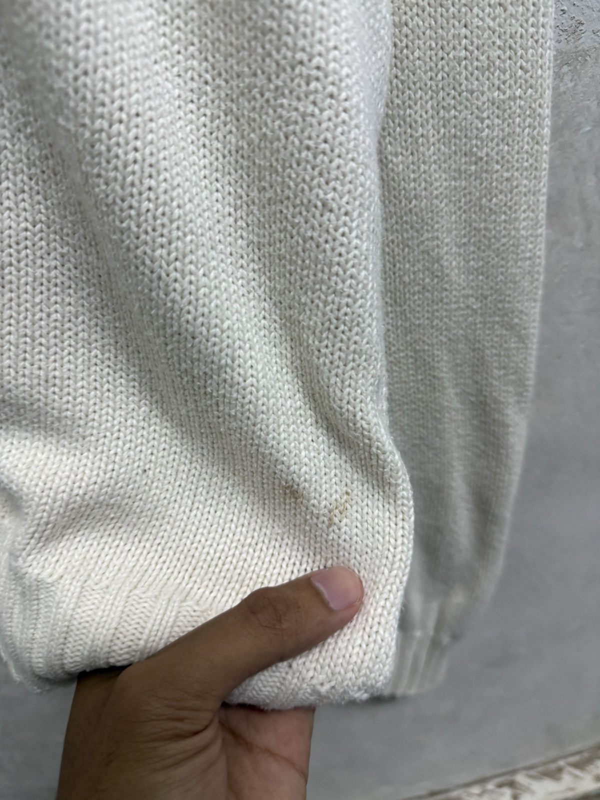 Polo Ralph Lauren 2000s Polo Ralph Lauren Cream Small Pony Knit Sweater Size US L / EU 52-54 / 3 - 6 Thumbnail