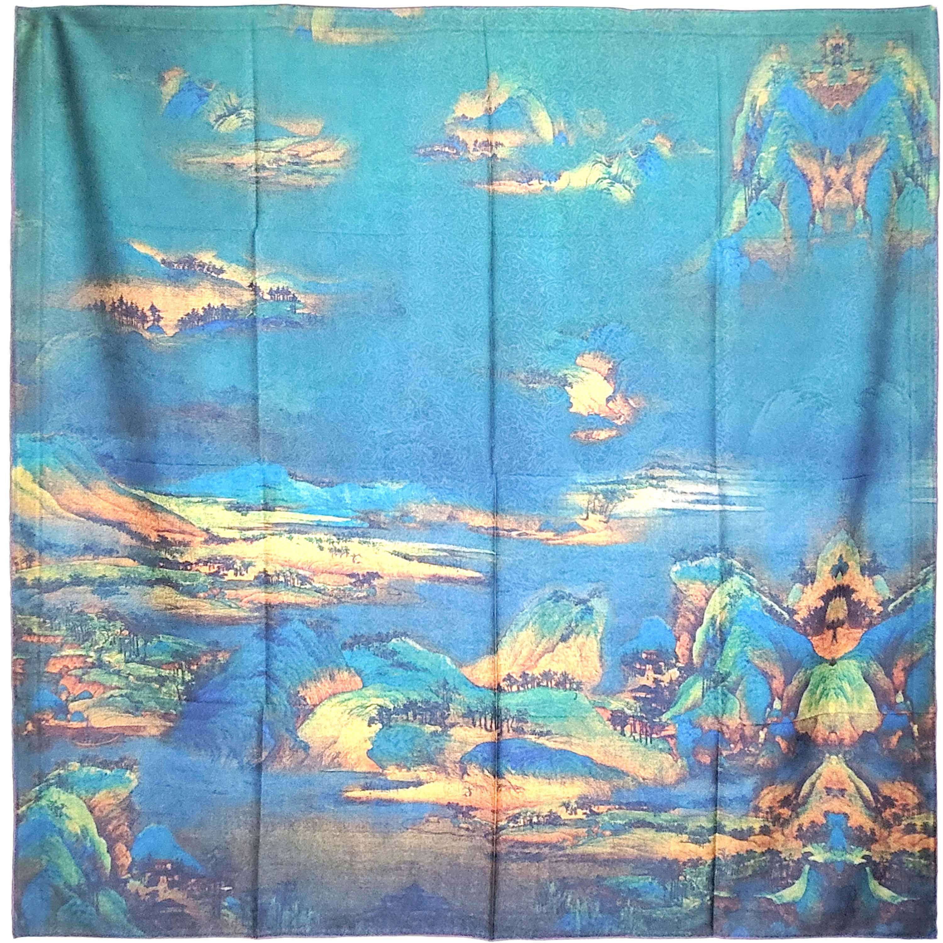 Other NWT Double Sided Silk Scarf 52"x52" Large Square Wrap 3227 Size ONE SIZE - 3 Thumbnail