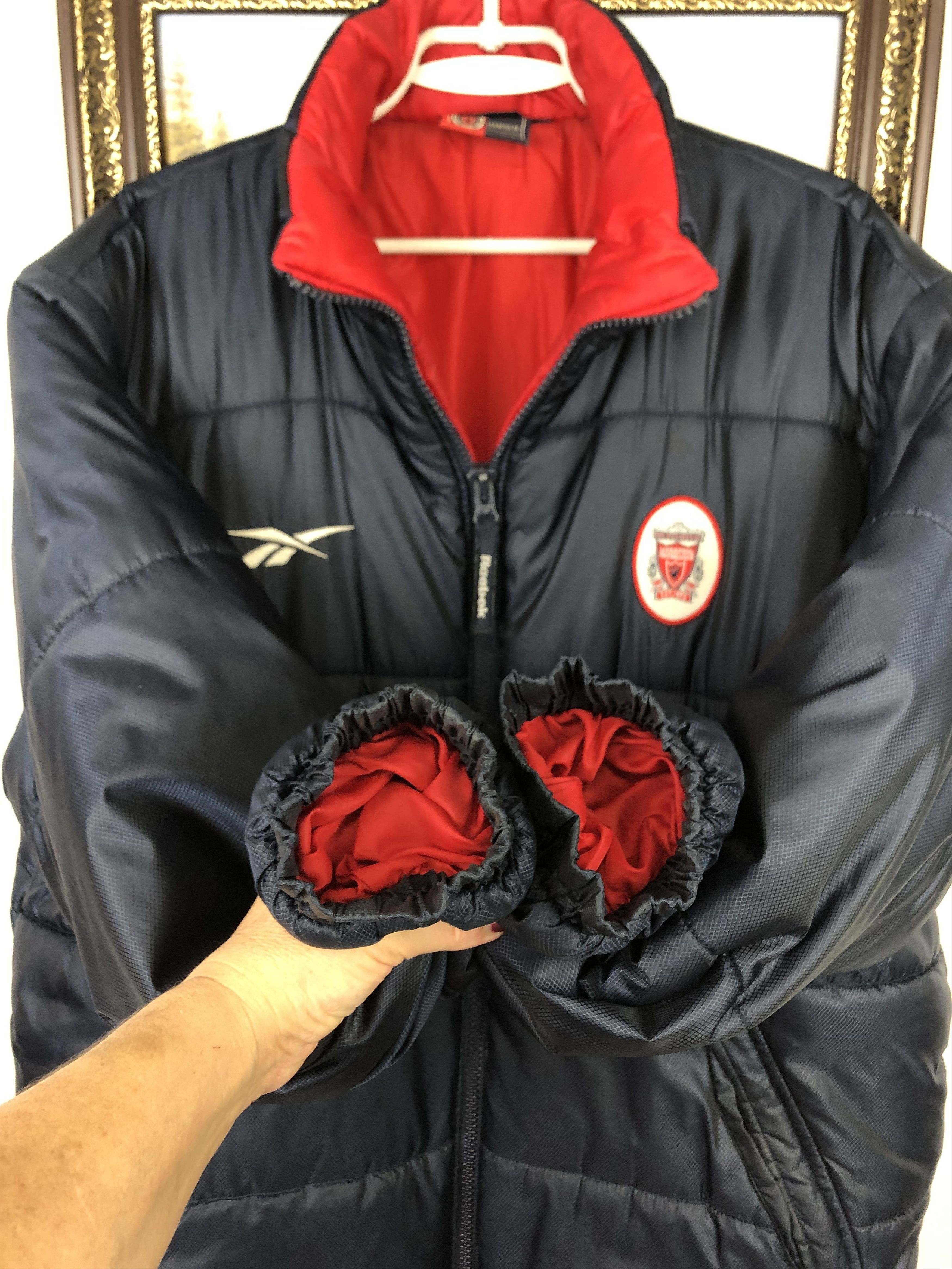 Reebok Vintage Reebok Liverpool Football Jacket Soccer Bomber Blue Size US L / EU 52-54 / 3 - 4 Thumbnail