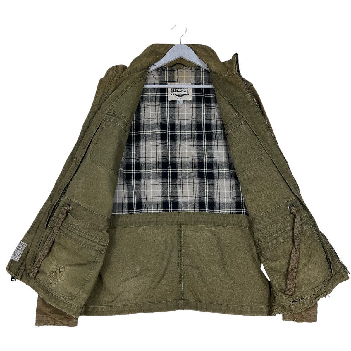 Carhartt 🔥 CARHARRT DYED FADED DISTRESSED WORKER JACKET Size US M / EU 48-50 / 2 - 11 Thumbnail