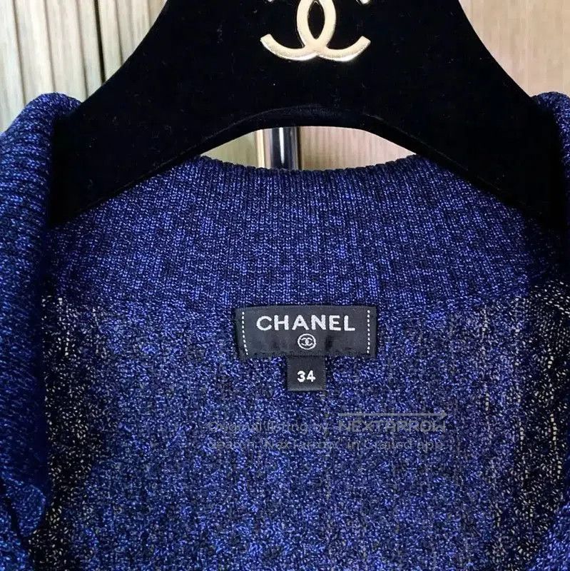 Chanel Chanel Summer Blue Silk Short Sleeve Top . Size S / US 4 / IT 40 - 7 Thumbnail