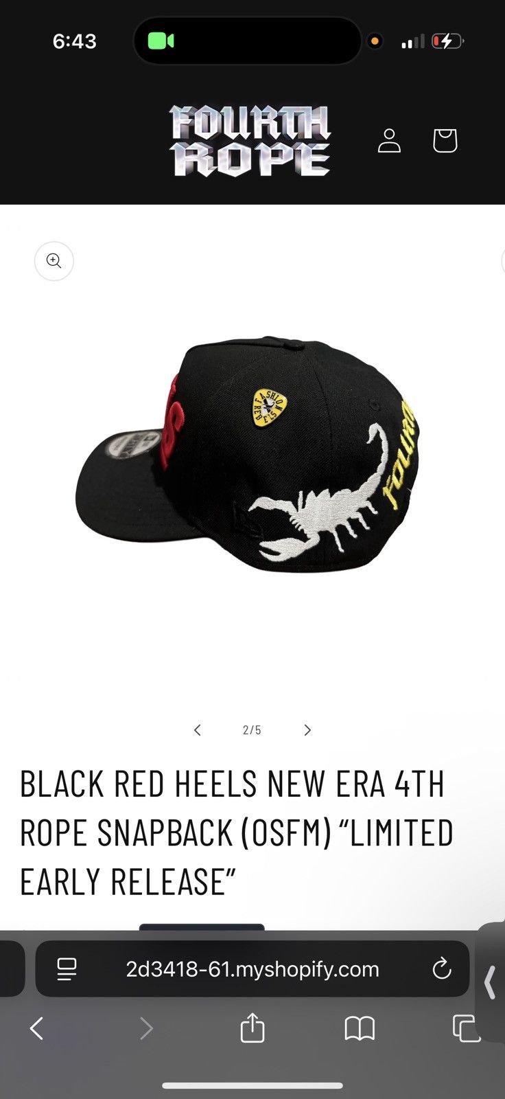 New Era Westside Gunn”Heels” A frame hat EXTERMELY RARE Size ONE SIZE - 2 Thumbnail