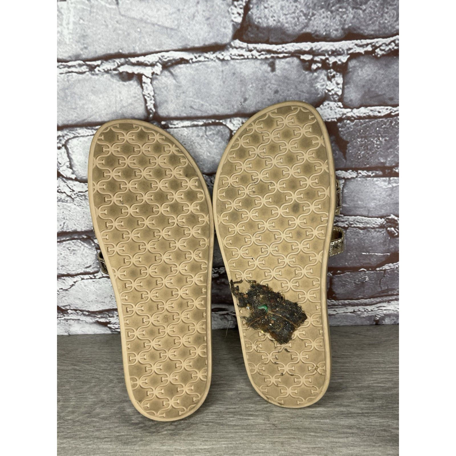 Sam Edelman Sam Edelman Valeri Metallic Gold Leather Slides Sandals Wome Size US 9 / IT 39 - 7 Thumbnail