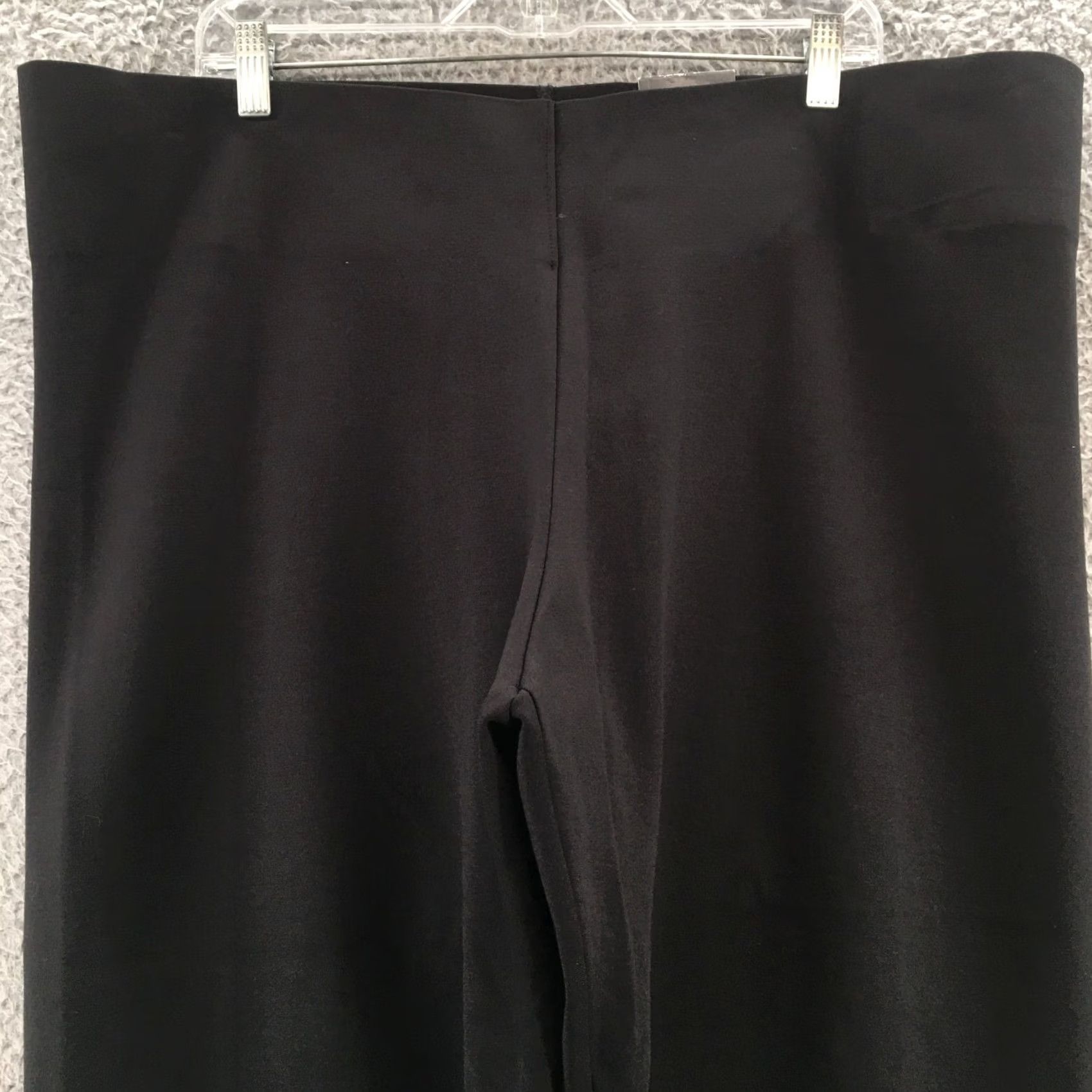 Worthington Worthington Pull On Straight Leg Ankle Pants Womens 2X Black NEW Size 40" / US 18 - 2 Thumbnail