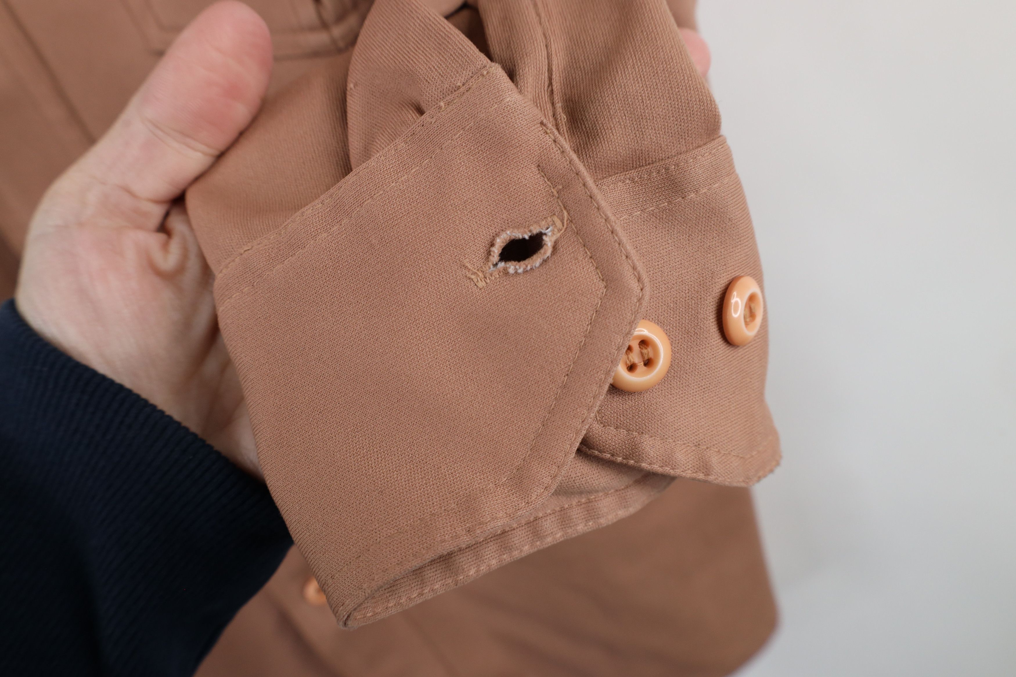 Vintage Vintage 70s Streetwear Long Sleeve Button Shirt Beige Size US M / EU 48-50 / 2 - 4 Thumbnail