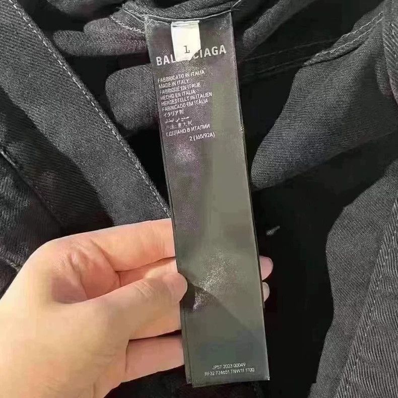 Balenciaga Balenciaga black adhesive tape cola print logo denim jacket Size US S / EU 44-46 / 1 - 4 Thumbnail