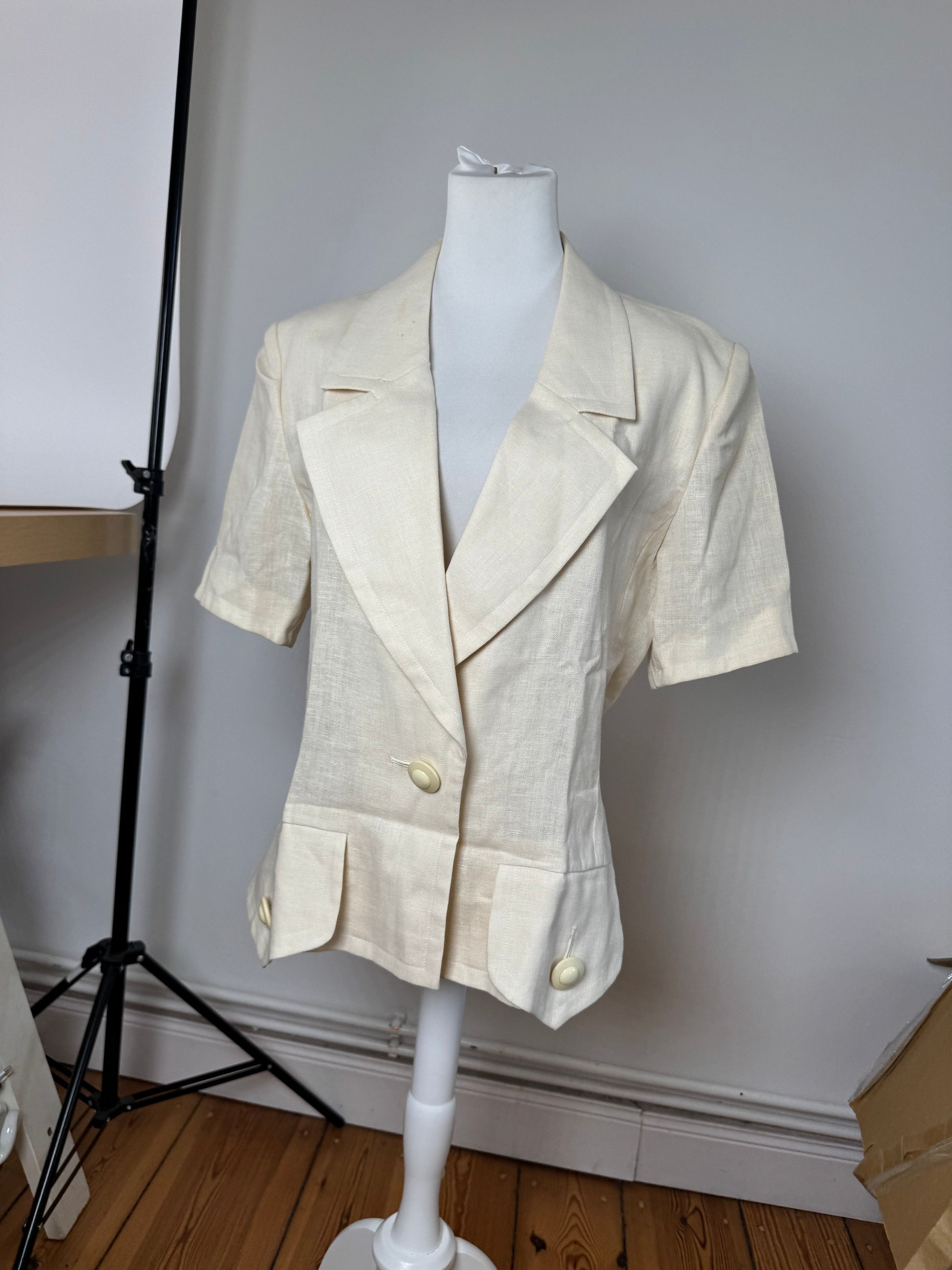 Other Vintage Yves Saint Laurent Linen Short coat M Size M / US 6-8 / IT 42-44 - 1 Thumbnail