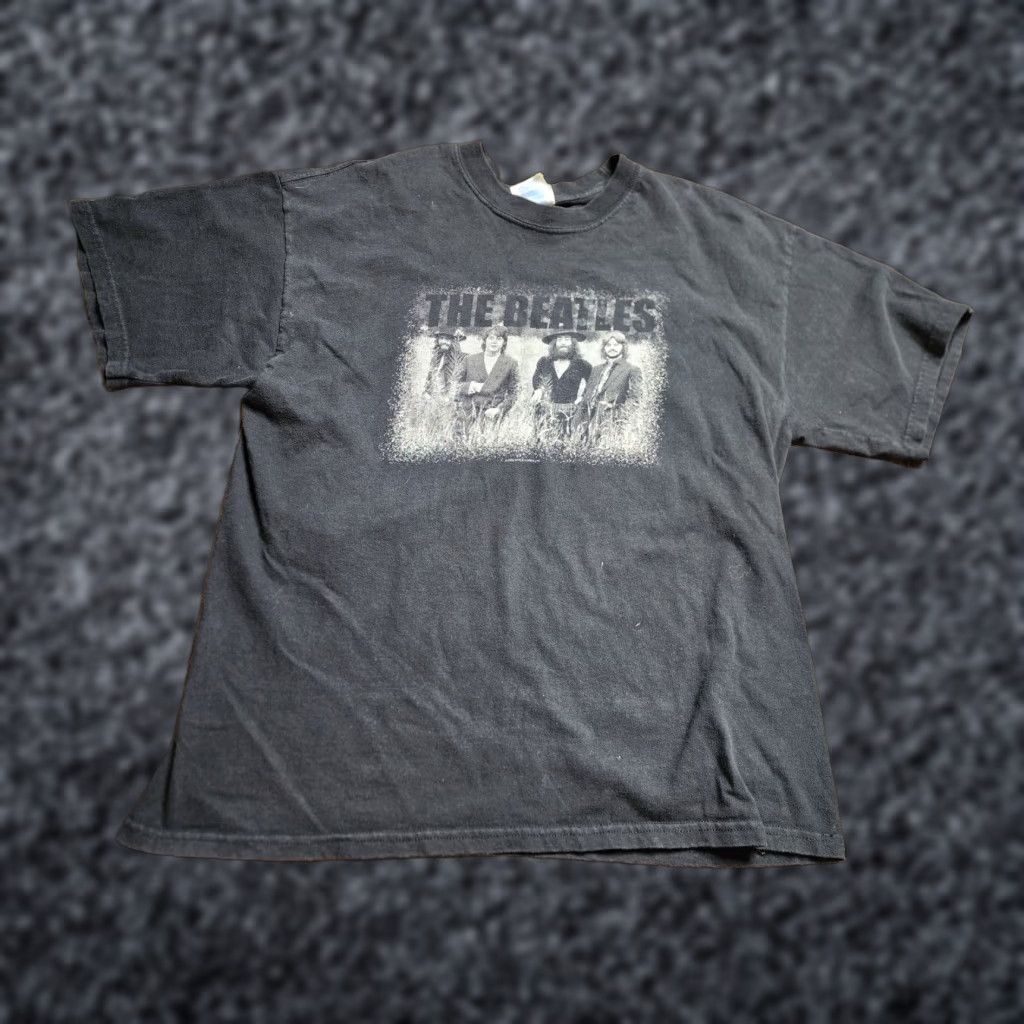 Vintage VINTAGE M&O KNITS Beatles T-Shirt Shirt Unisex Adults XL Black 2000s Distressed All Things Must Pass Graphic Print Mens Womens Girls Boys Size US XL / EU 56 / 4 - 1 Thumbnail