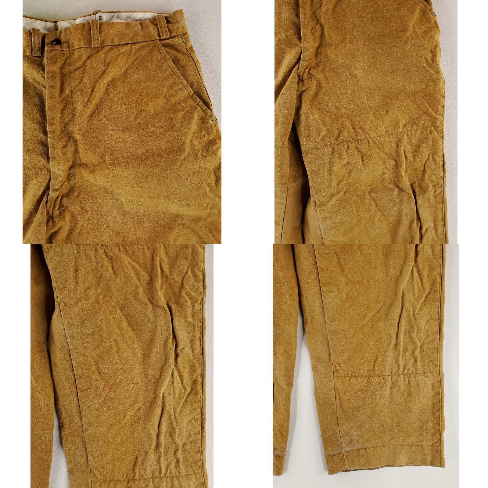 Vintage VINTAGE Duxbak Hunting Pants Suspender Brown Mens 37x29 Sanforized 40s Canvas Field Inseam 29 May be worn staining fading pilling Size US 37 - 8 Thumbnail