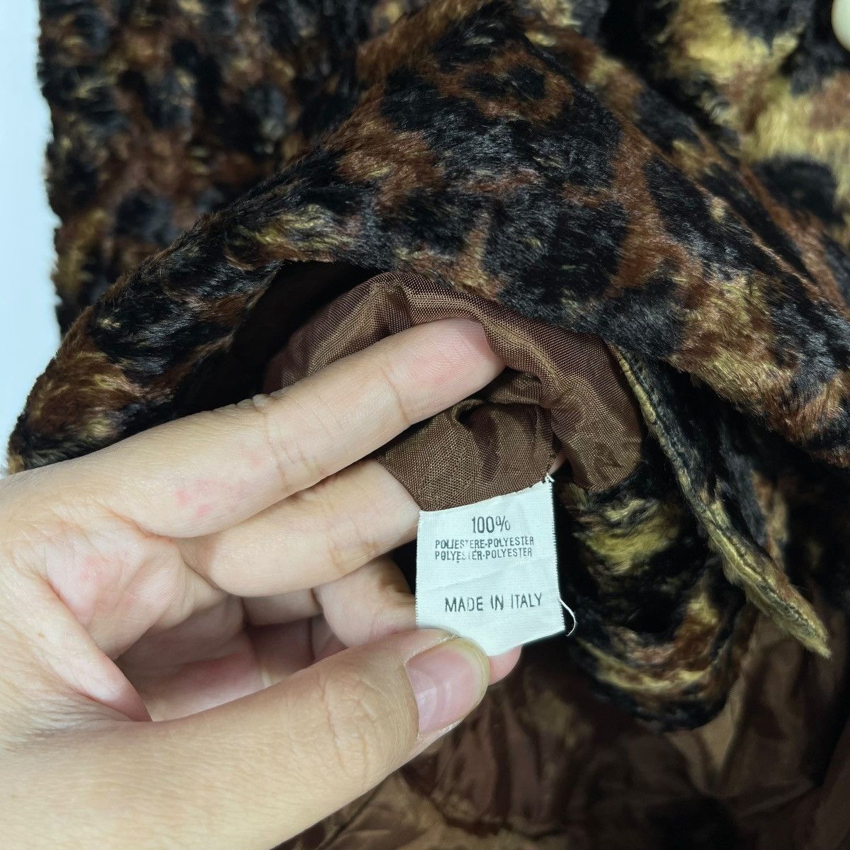 Daniele Alessandrini Alessandrini Leopard Faux Fur Button Jacket Made in Italy Size L / US 10 / IT 46 - 7 Thumbnail