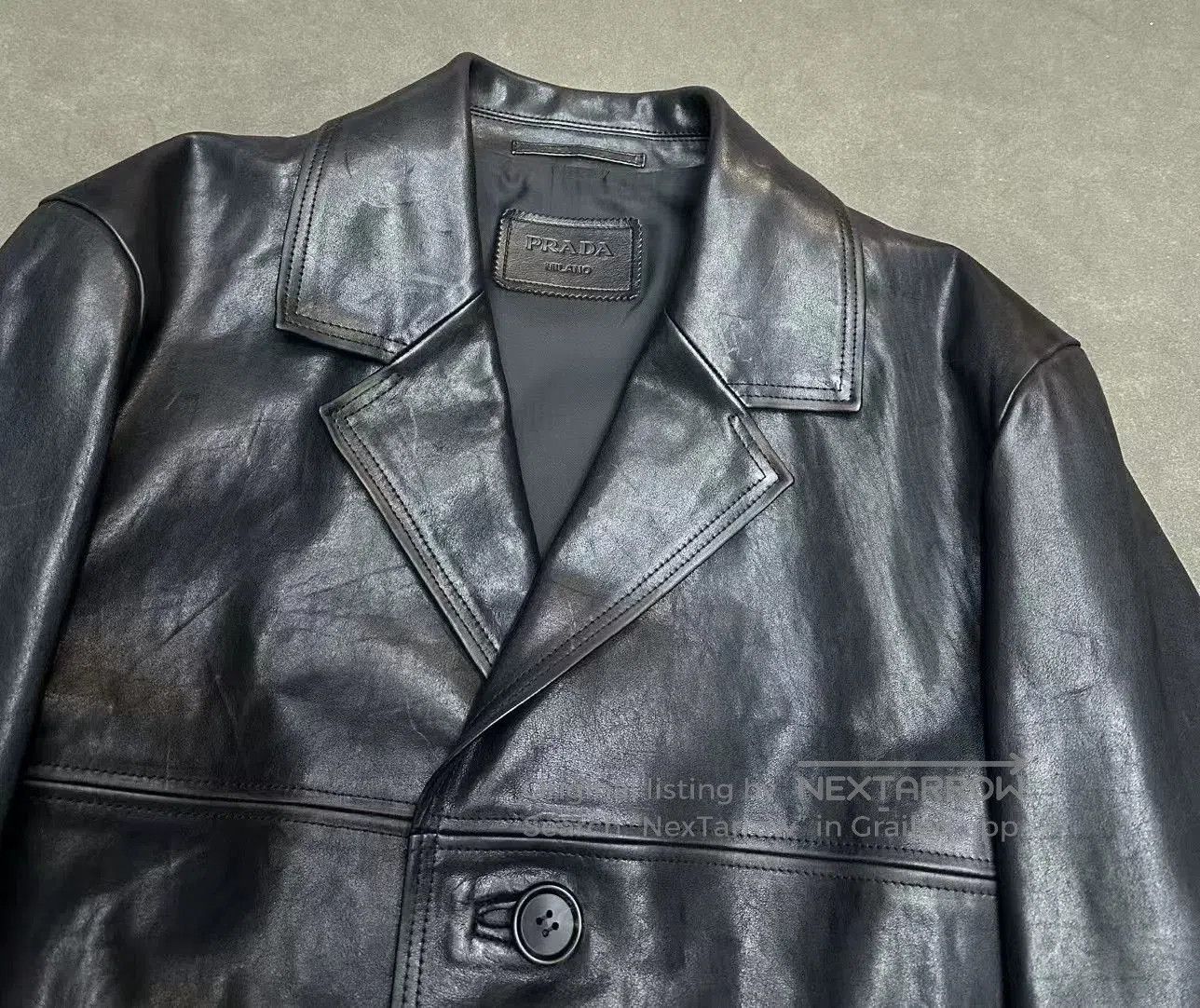 Prada Prada Blazer-Style Leather Jacket. Size US S / EU 44-46 / 1 - 3 Thumbnail