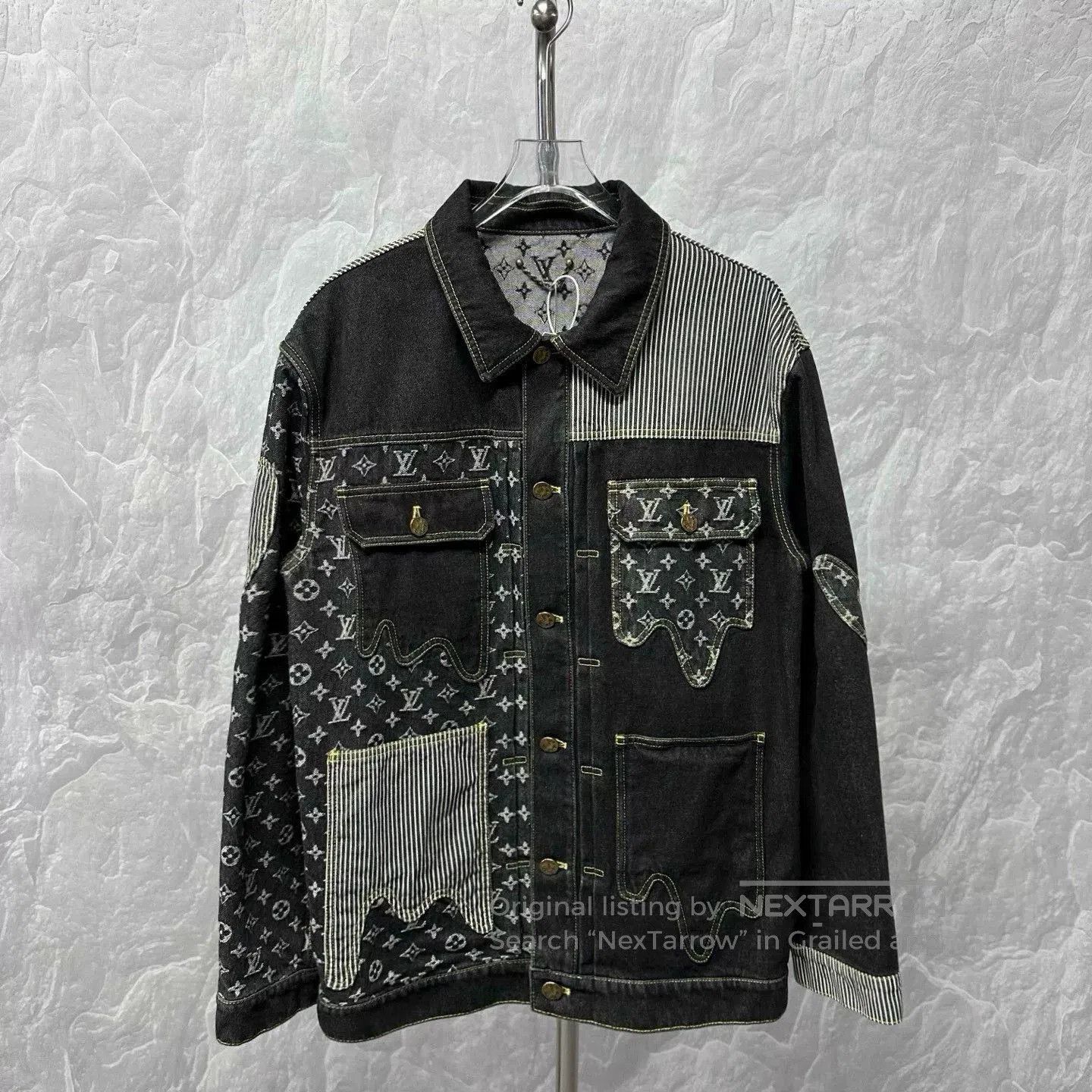 louis vuitton nigo deconstructed denim jacket.