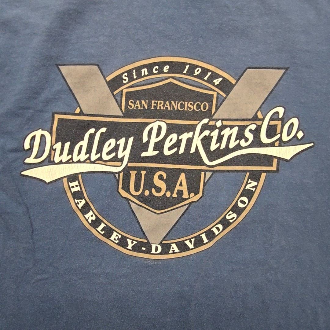 Harley Davidson Vintage Harley Davidson Hardcore Dudley Perkins Blue XL Tee Size US XL / EU 56 / 4 - 2 Thumbnail