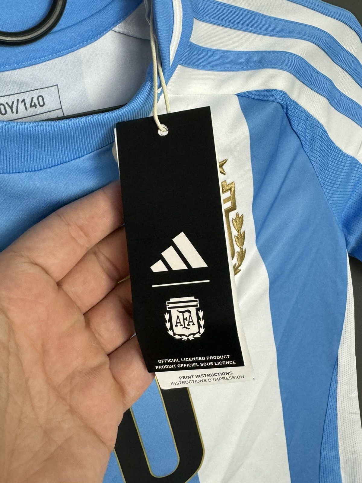 Adidas New KIDS Argentina 2024 Home Messi Football Jersey T-Shirt Size US XS / EU 42 / 0 - 13 Thumbnail