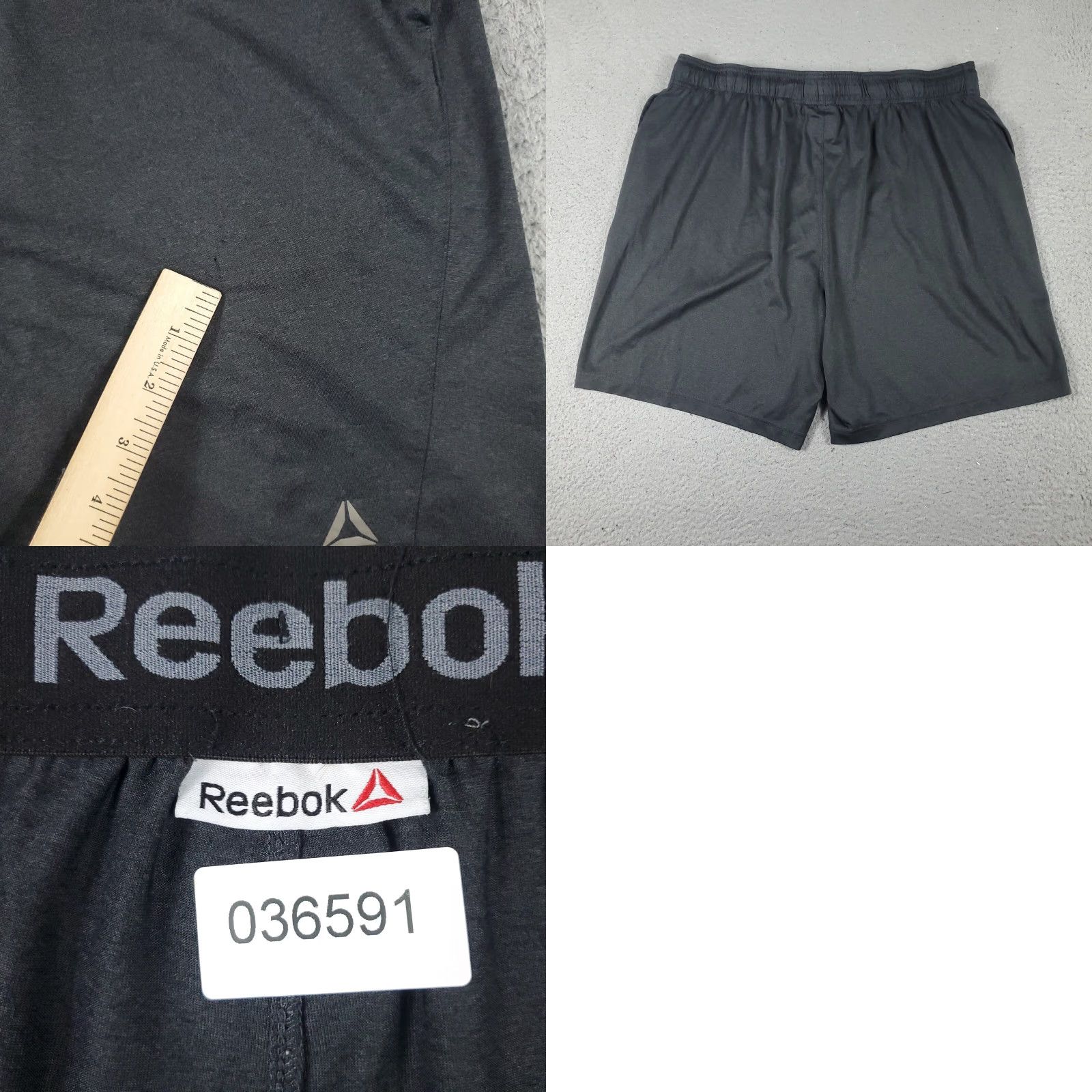 Reebok Reebok Shorts Men XL Gray Athletic Running Gym Elastic Pockets Logo Mens Size US 36 / EU 52 - 8 Thumbnail