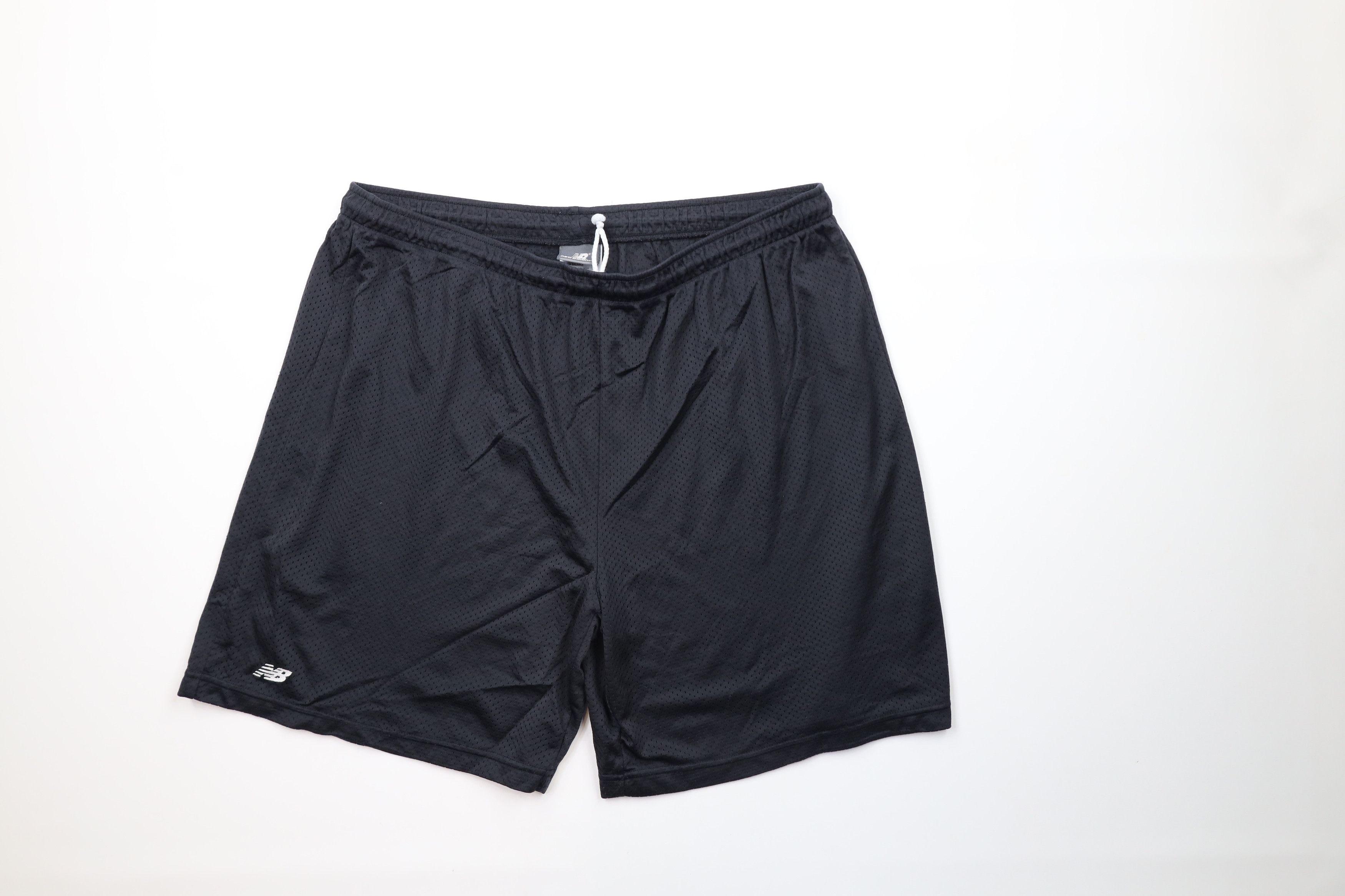 New Balance × Vintage Vintage 90s New Balance Knee Mesh Shorts Black Polyester Size US 38 / EU 54 - 1 Thumbnail