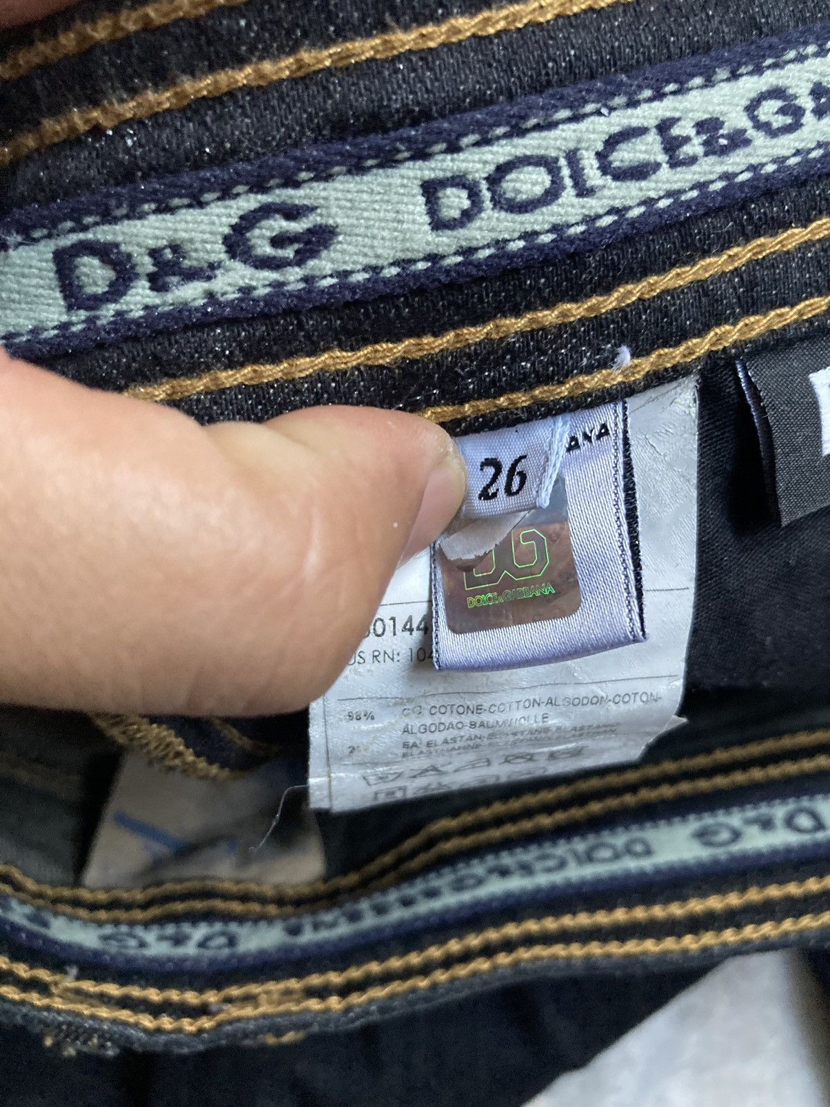 Dolce & Gabbana Dolce & Gabbana Bootcut Dark Blue Jeans Size 29" - 6 Thumbnail