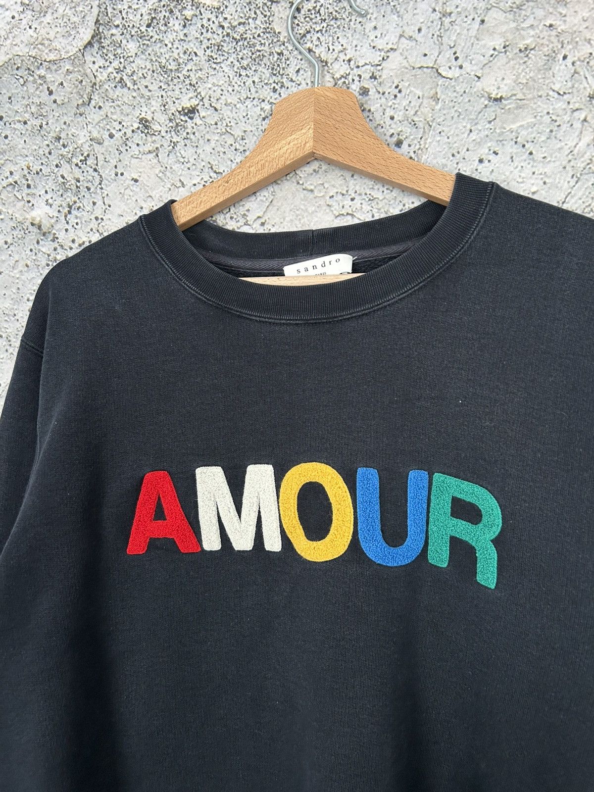 Sandro Sandro Paris Amour Crewneck Designer Avant Garde Luxury Size US M / EU 48-50 / 2 - 3 Thumbnail