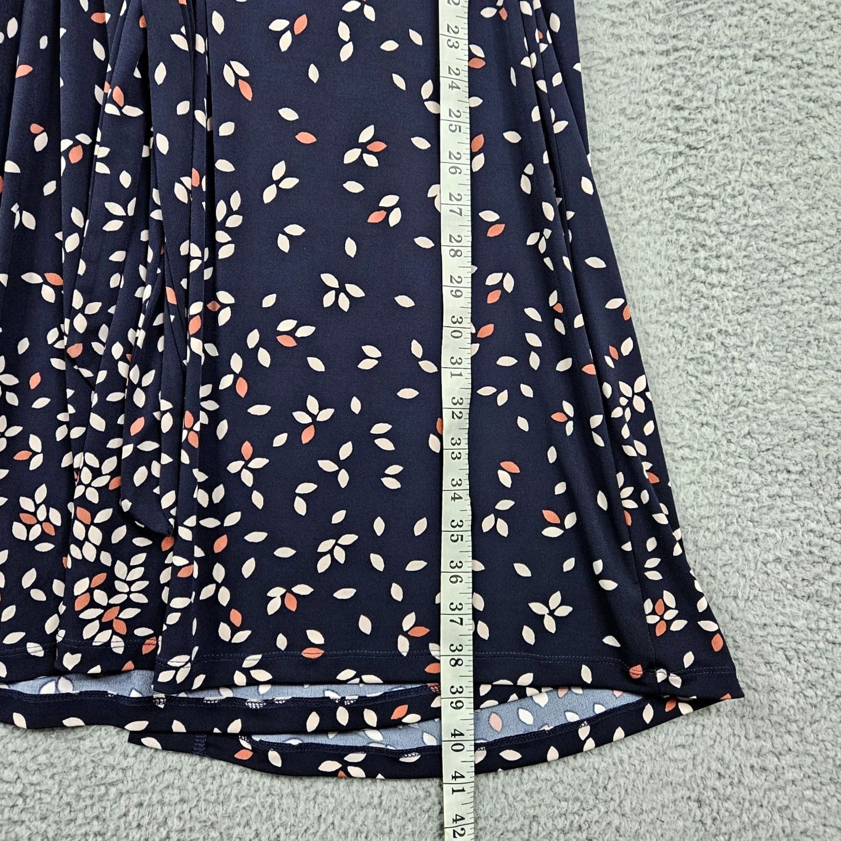 Vintage MOTHERHOOD MATERNITY Floral Wrap Dress Women L New Blue Short Sleeve V-Neck Pattern: Floral Size L / US 10 / IT 46 - 5 Thumbnail