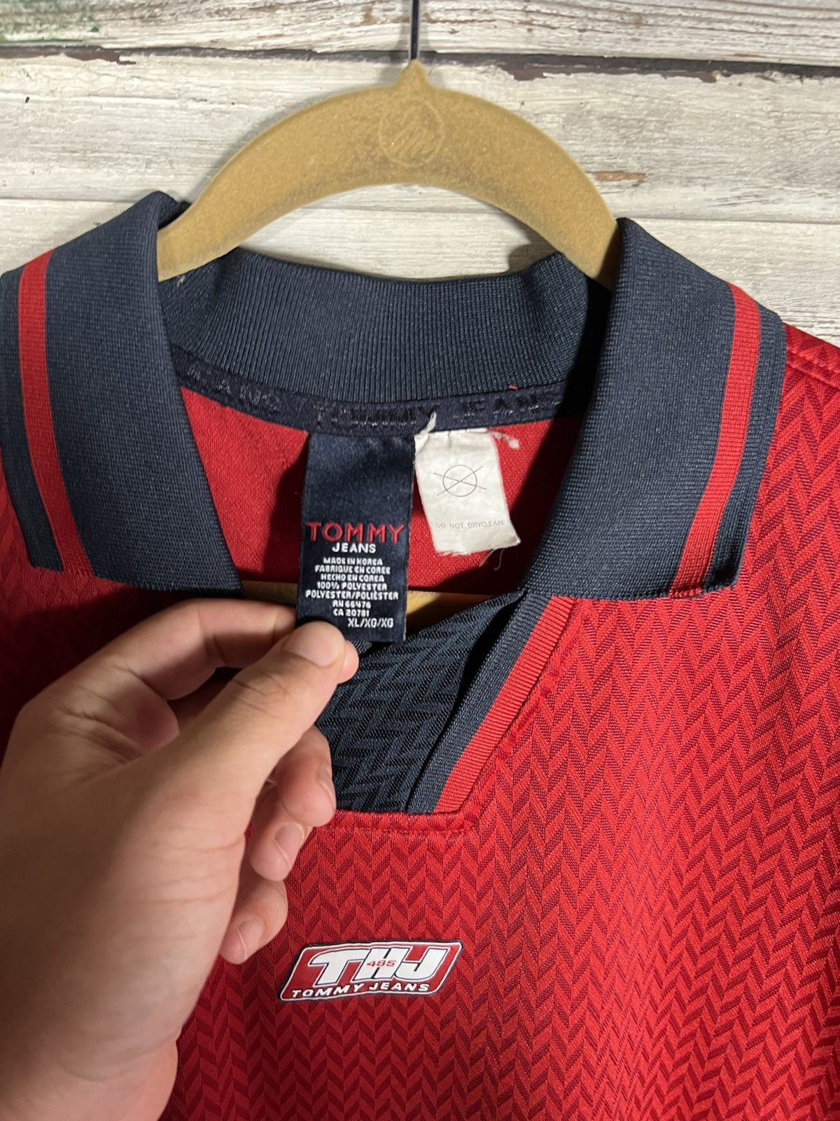 Tommy Hilfiger × Vintage Vintage Tommy Hilfiger Soccer Jersey Size US XL / EU 56 / 4 - 3 Thumbnail