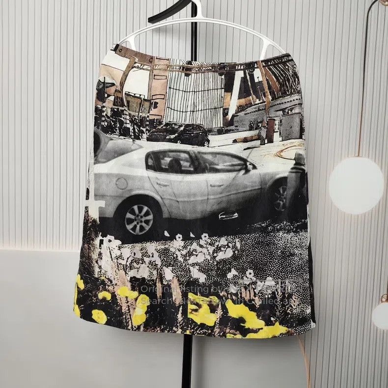 Prada Prada Blended printed skirt Size 26" / US 2 / IT 38 - 2 Thumbnail